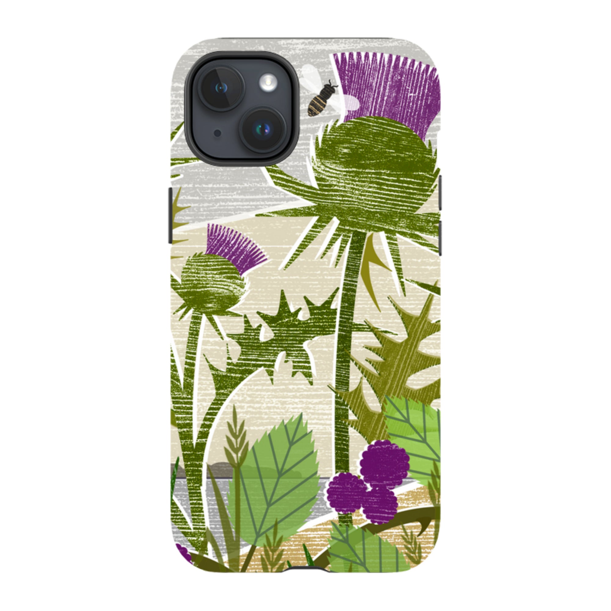 iPhone Tough Case - Purple Thistle By Liane Payne