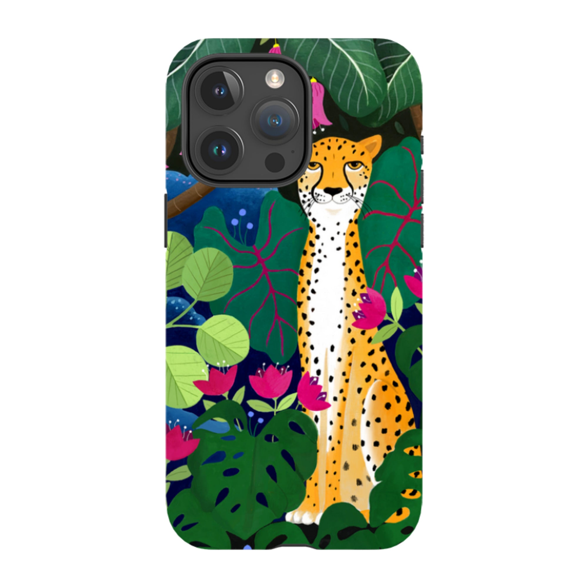 iPhone Tough Case - Cheetah And Monstera By Bex Parkin