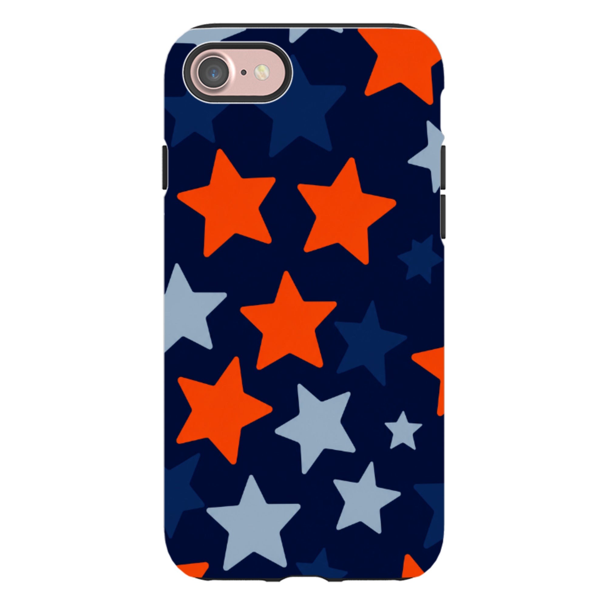 iPhone Tough Case - Navy Blue & Orange Star