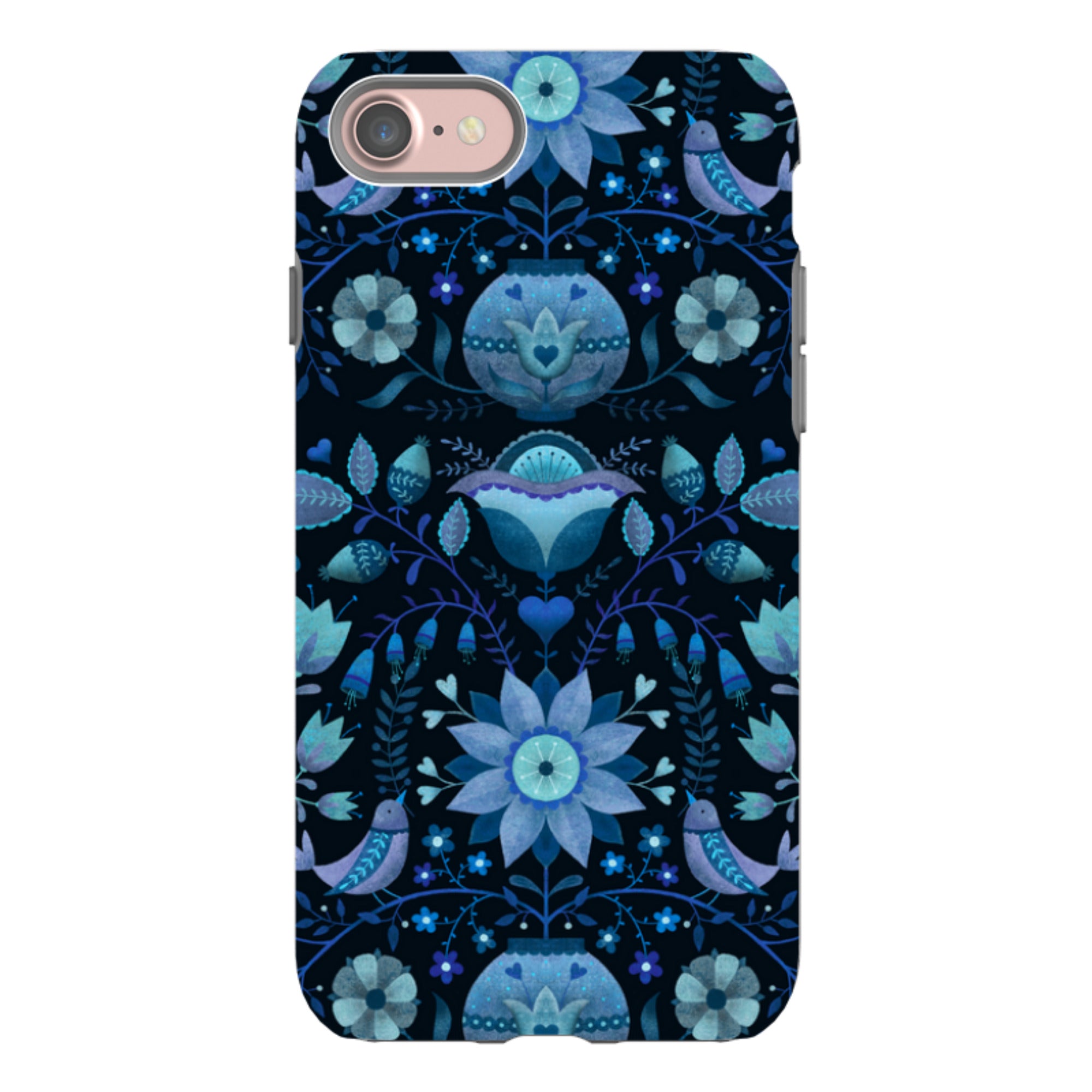 iPhone Tough Case - Blue Folk By Suzy Taylor