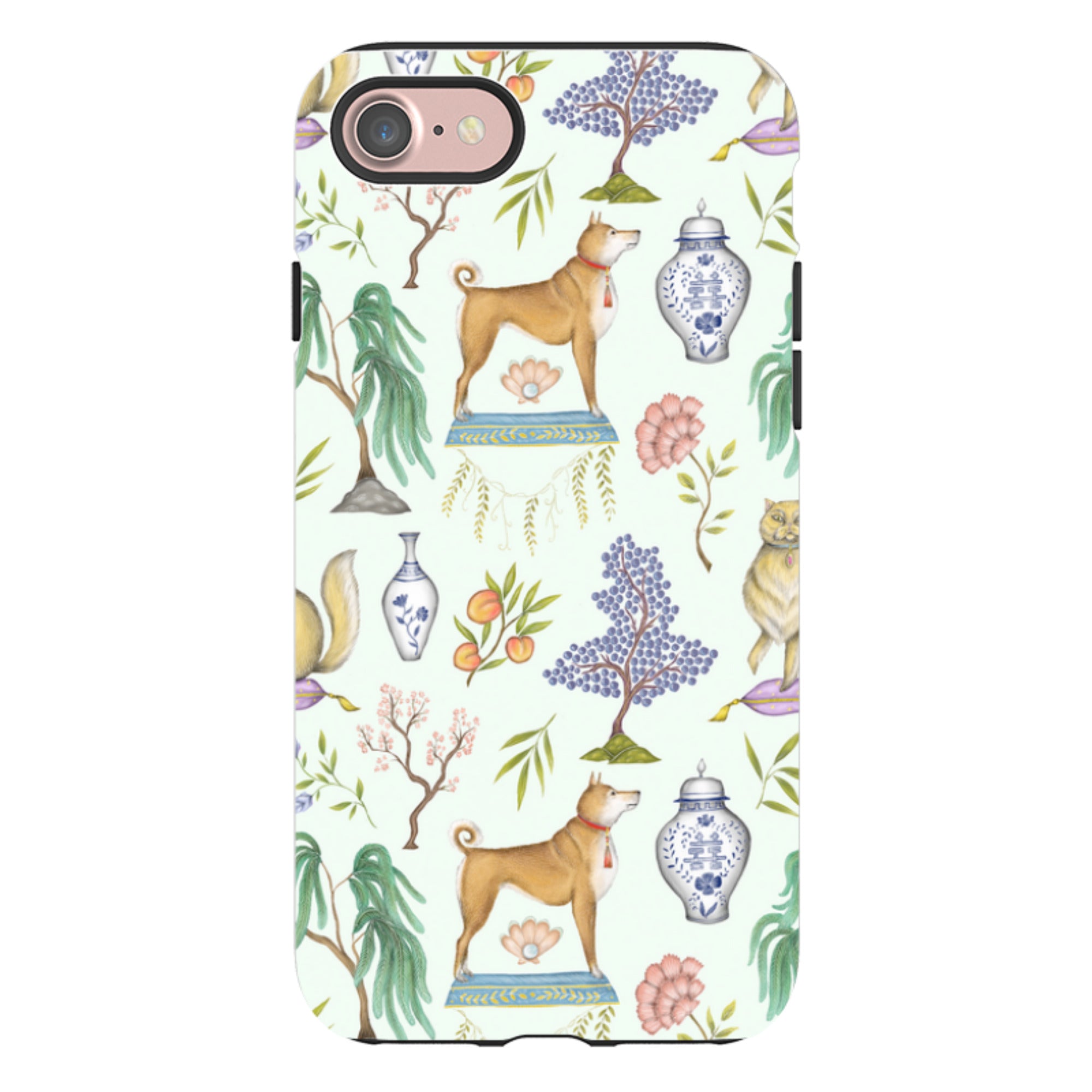 iPhone Tough Case - Chinoiserie Menagerie Green By Catherine Rowe