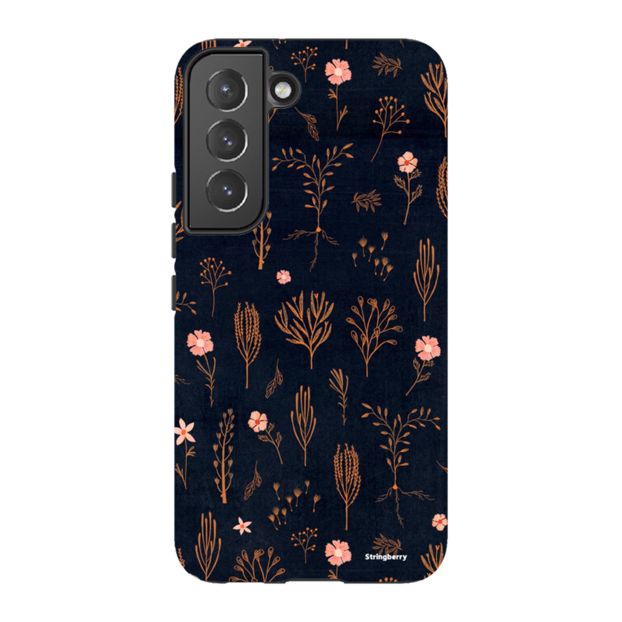 Samsung Tough Case - Floral Light Orange And Pink By Katherine Quinn