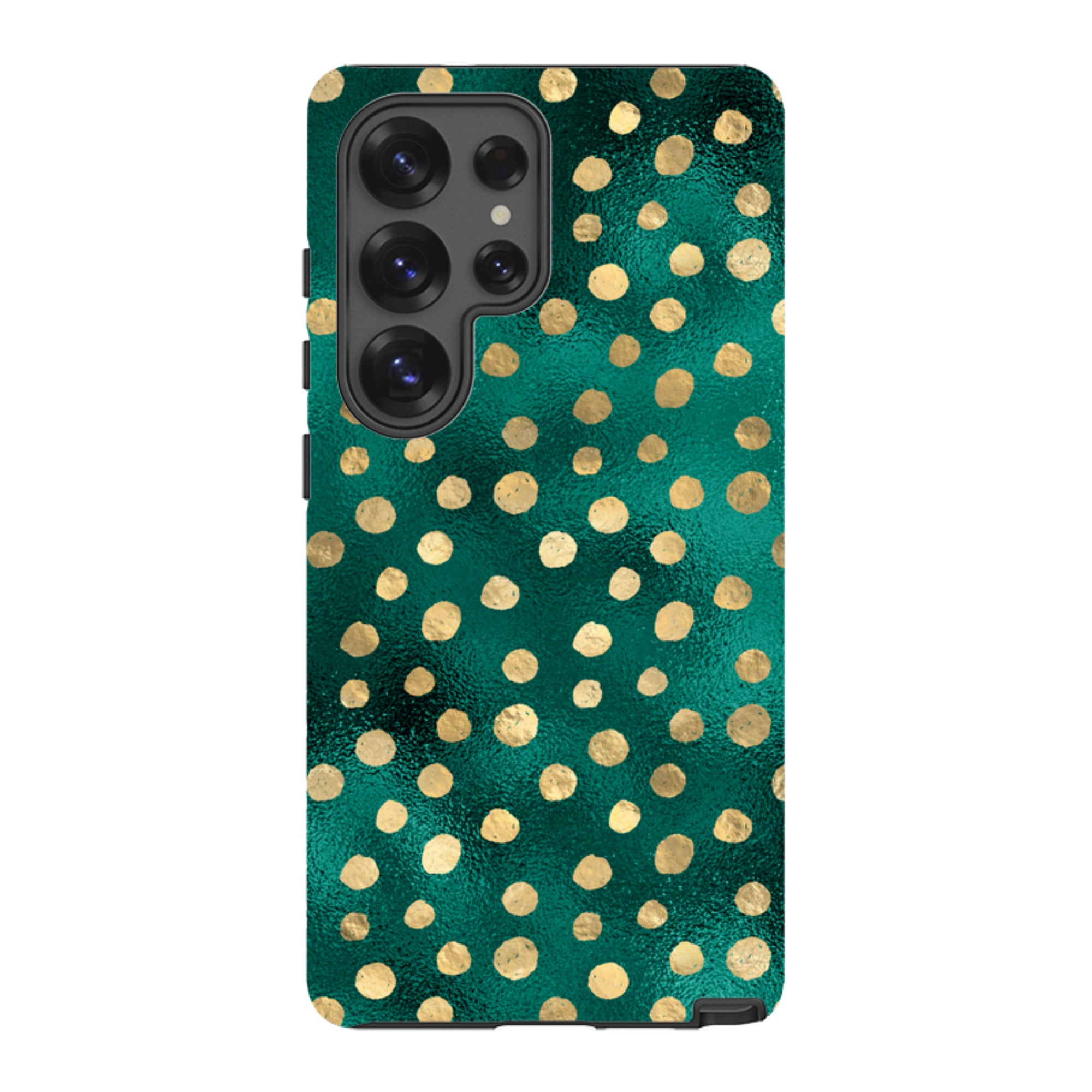 Samsung Tough Case - Forest and Gold Dots