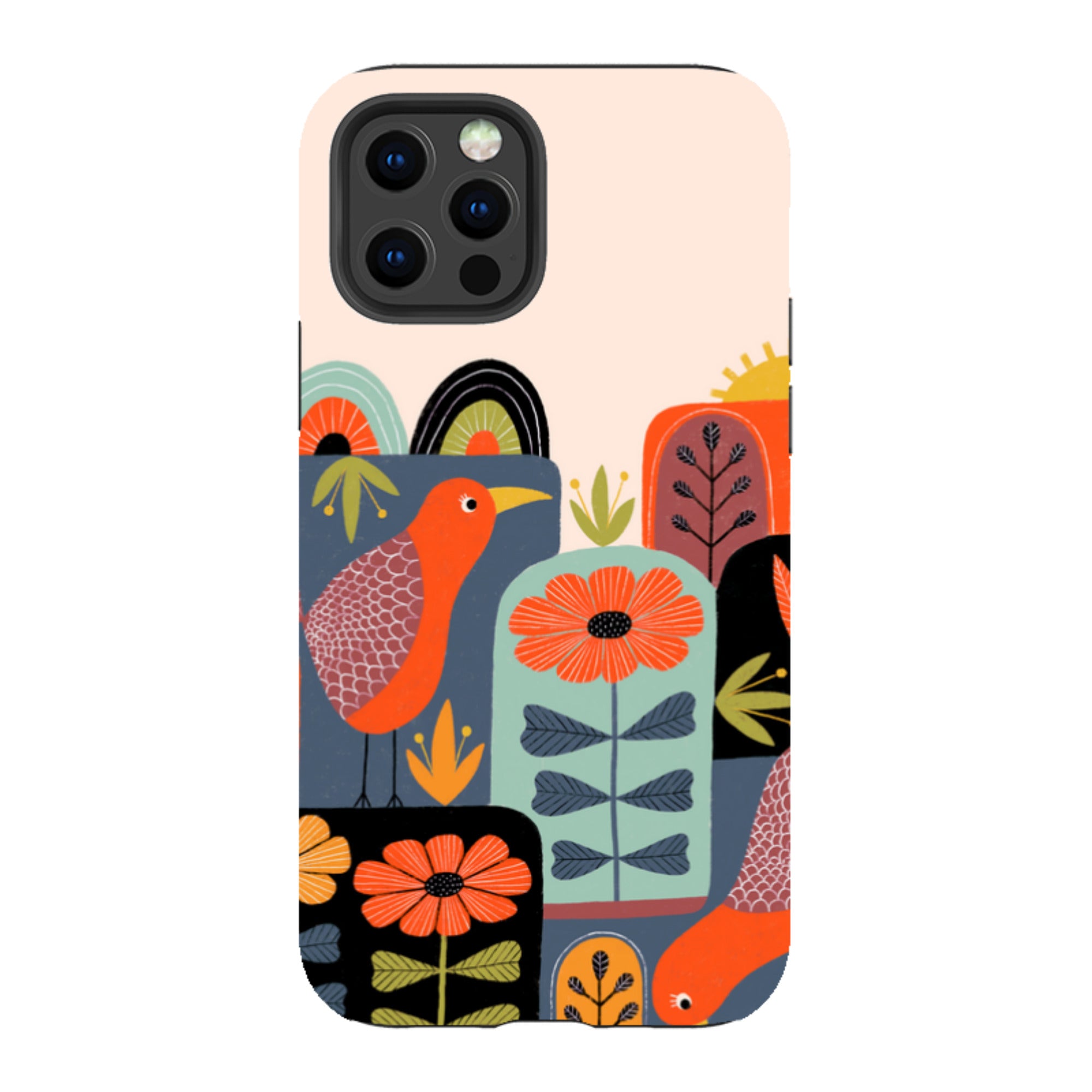 iPhone Tough Case - Folky Birds III By Suzy Taylor
