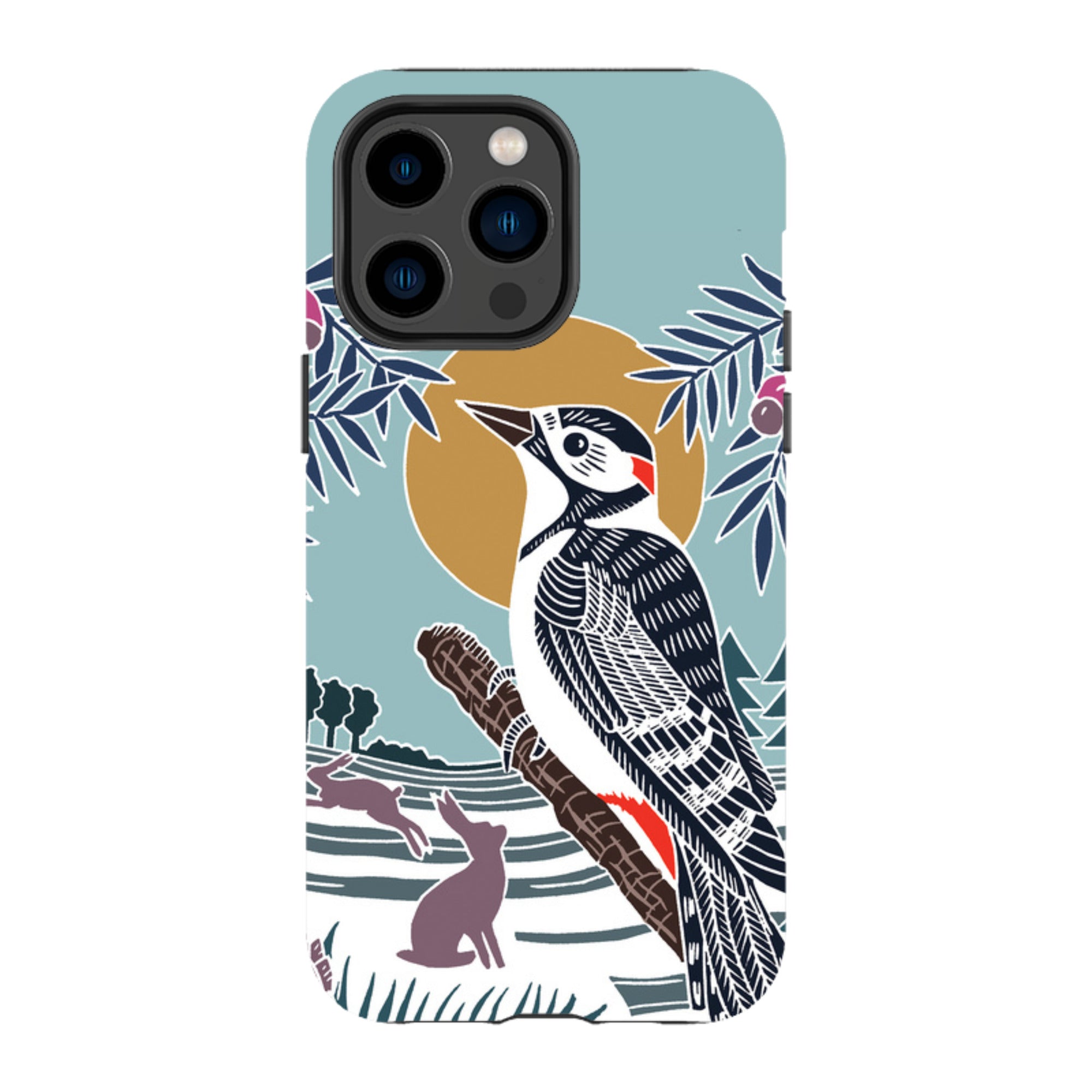 iPhone Tough Case - Woodpecker Brown By Kate Heiss