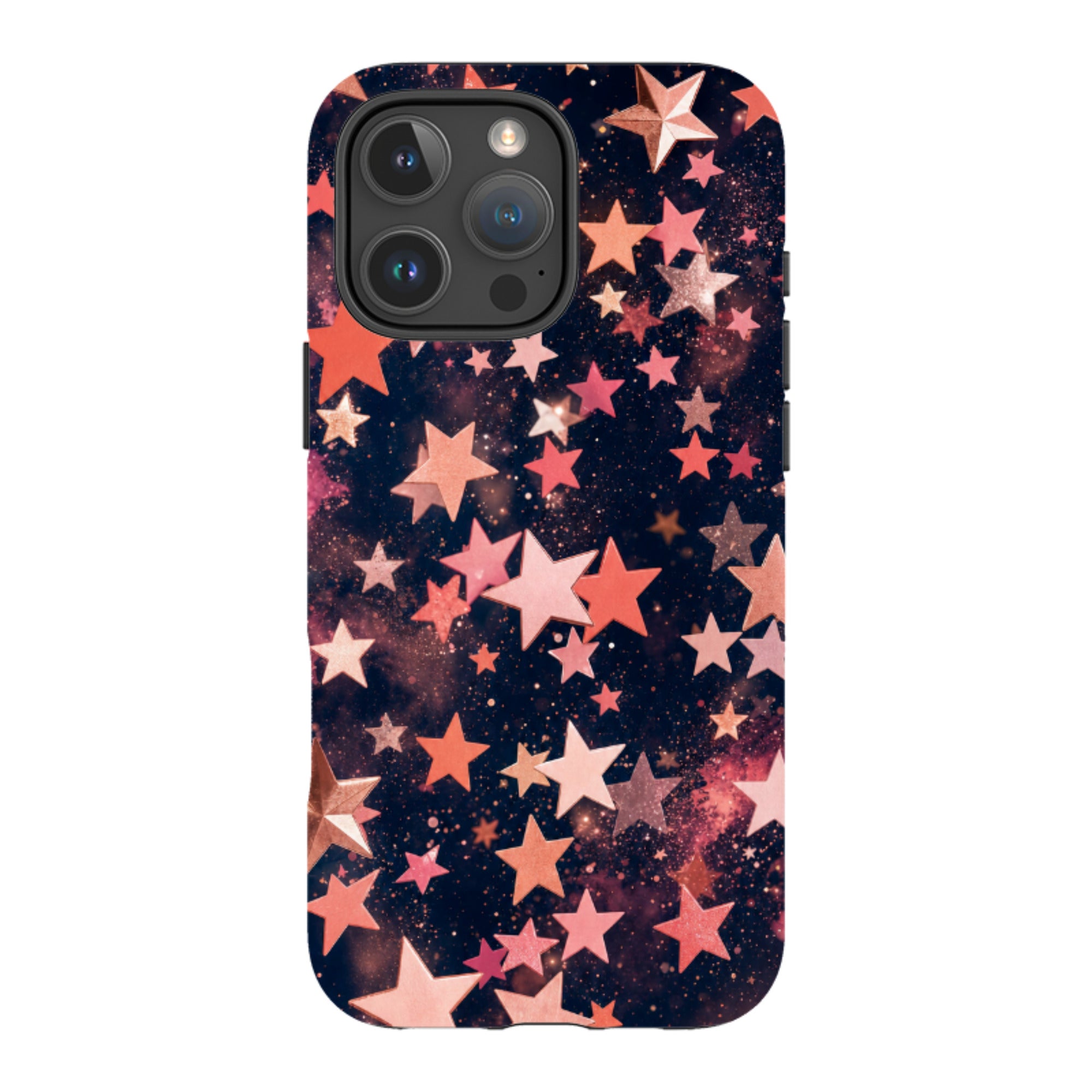 iPhone Tough Case - Rose Gold Galaxy Star