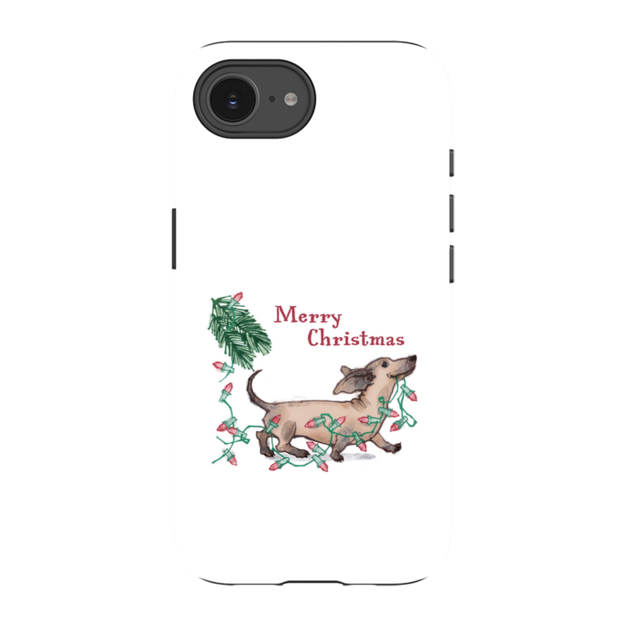 iPhone Tough Case - Christmas Dachshund By Liane Payne