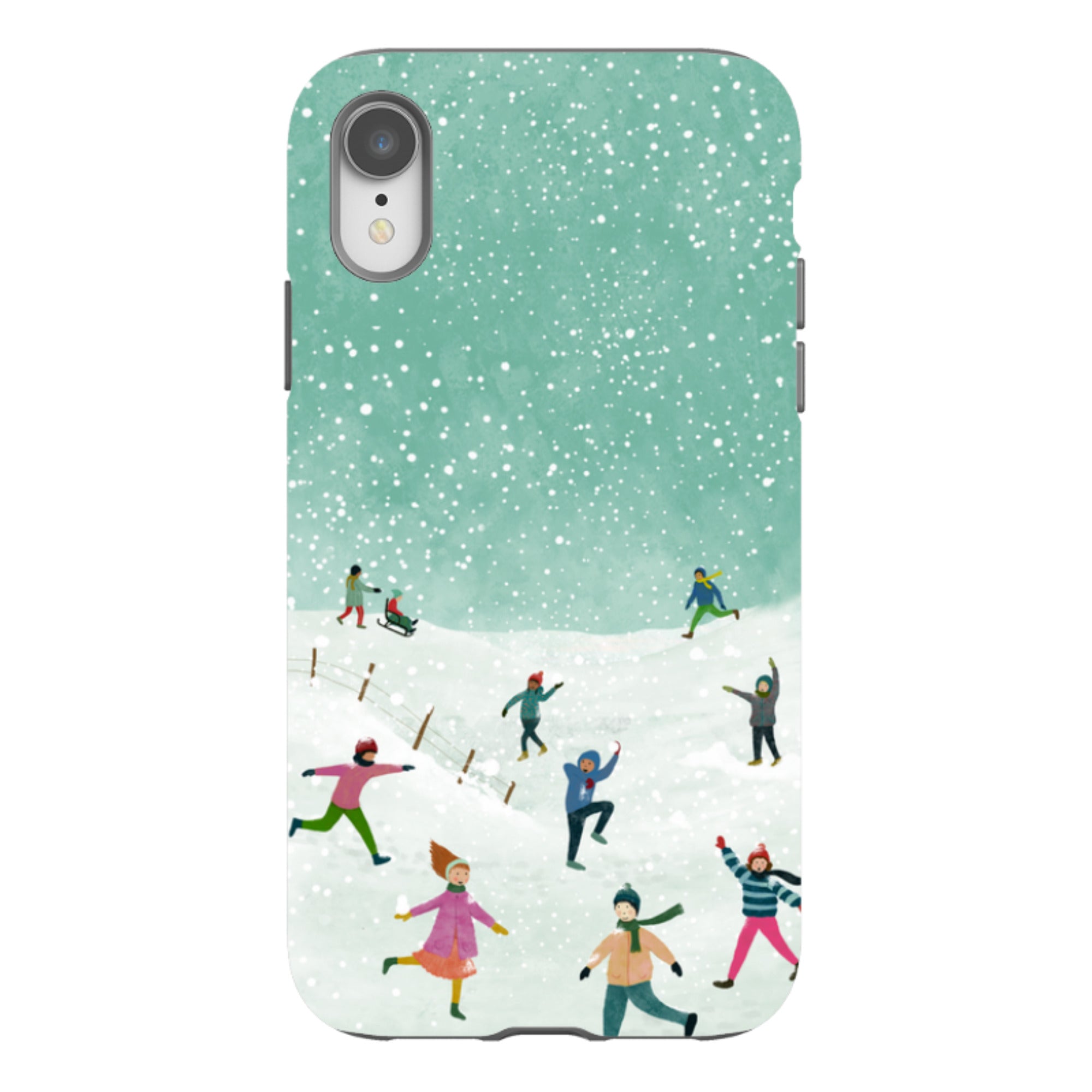 iPhone Tough Case - Snowball Fight By Katherine Quinn