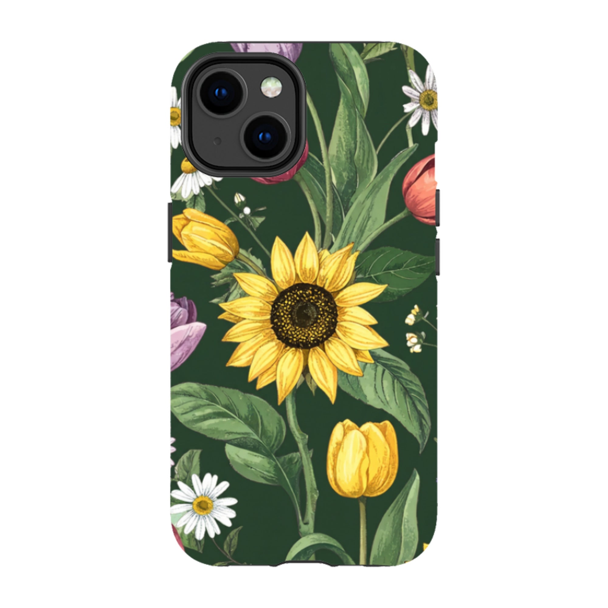 iPhone Case - Green Sunflowers