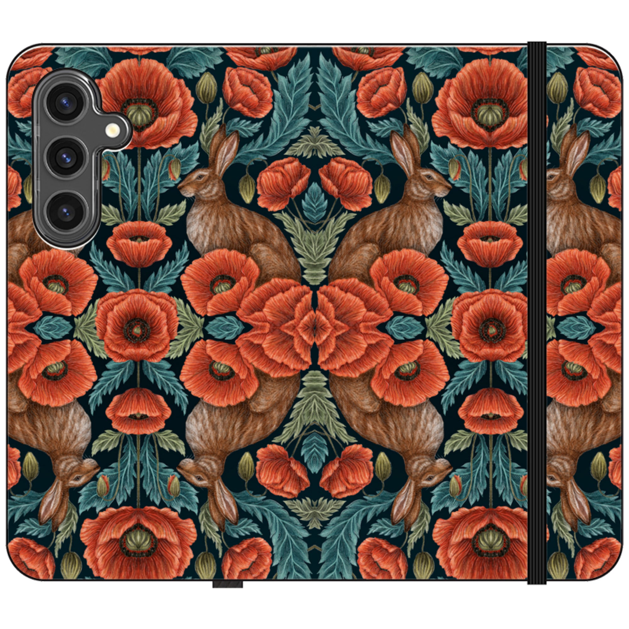 Poppy Red Wallet Case By Catherine Rowe