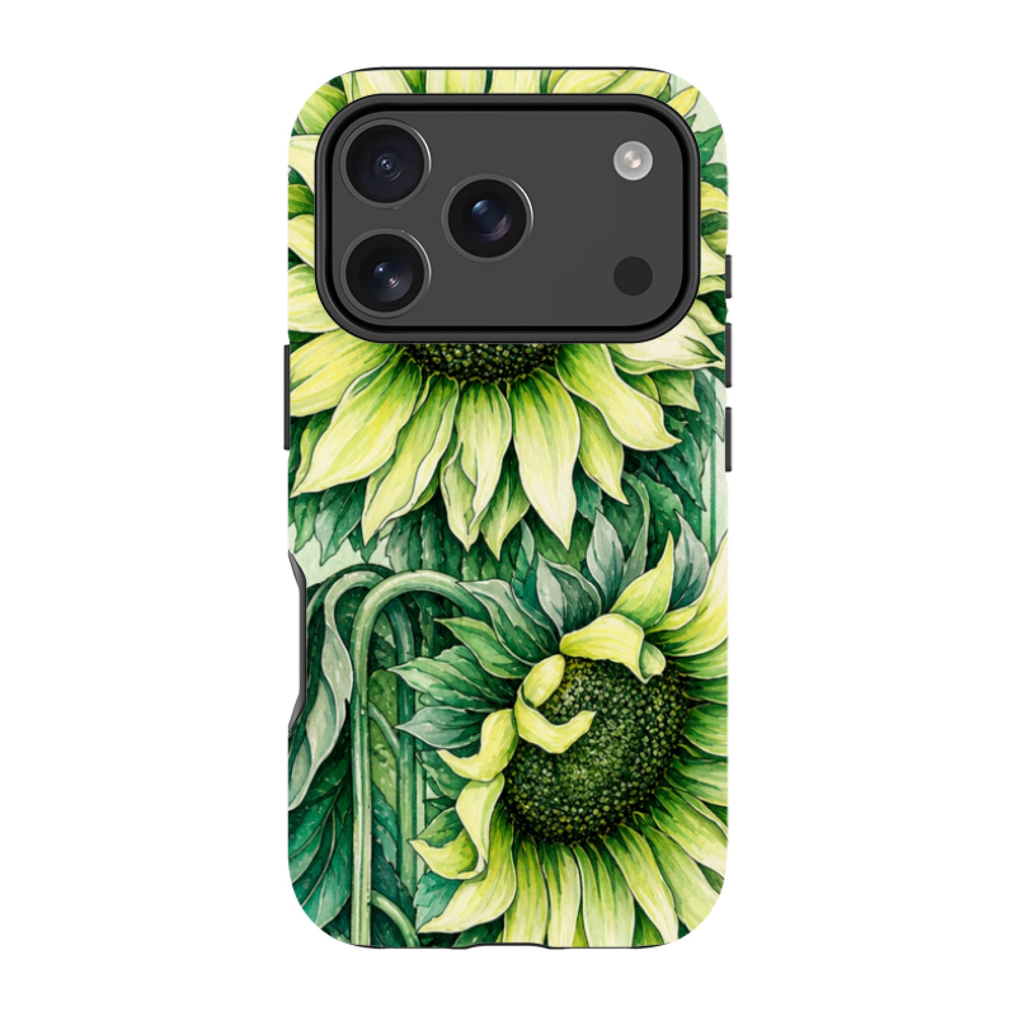 iPhone MagSafe Tough Case - Sage Green Sunflower