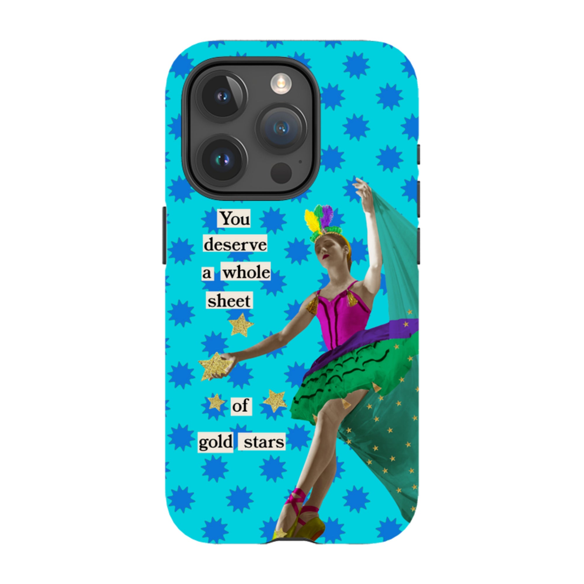iPhone Tough Case - Gold Stars By Clare Jordan