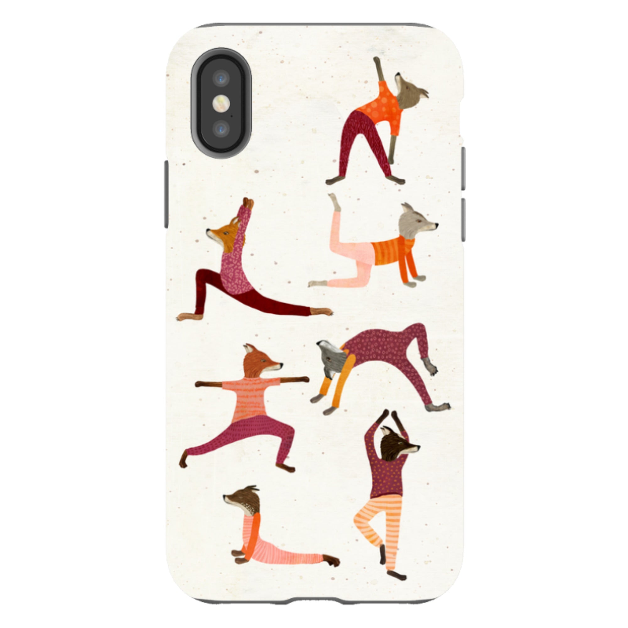 iPhone Tough Case - Fox Yoga By Katherine Quinn