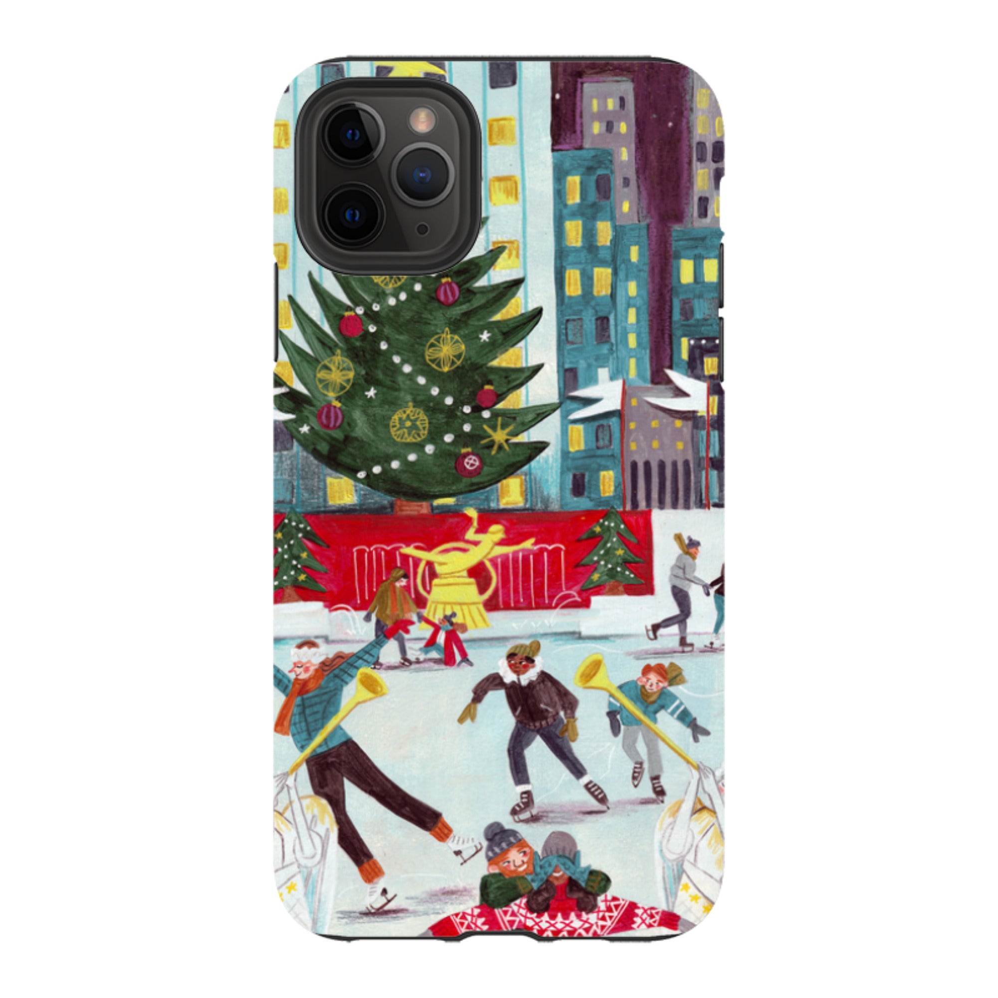iPhone Tough Case - Xmas In New York By Caroline Bonne Muller