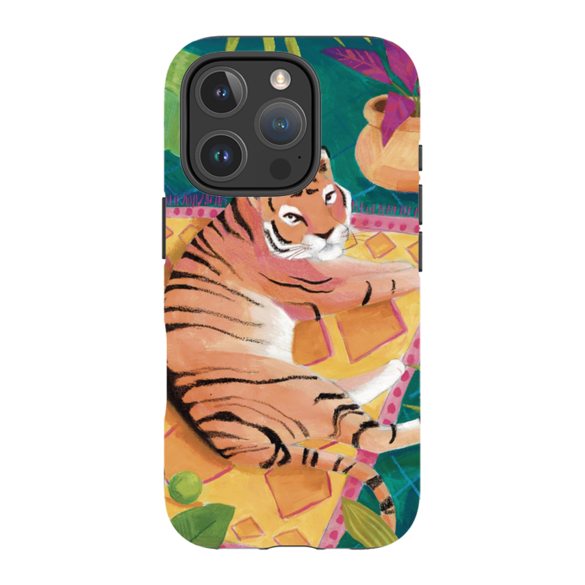 iPhone MagSafe Tough Case -  Tiger In Palms By Bex Parkin