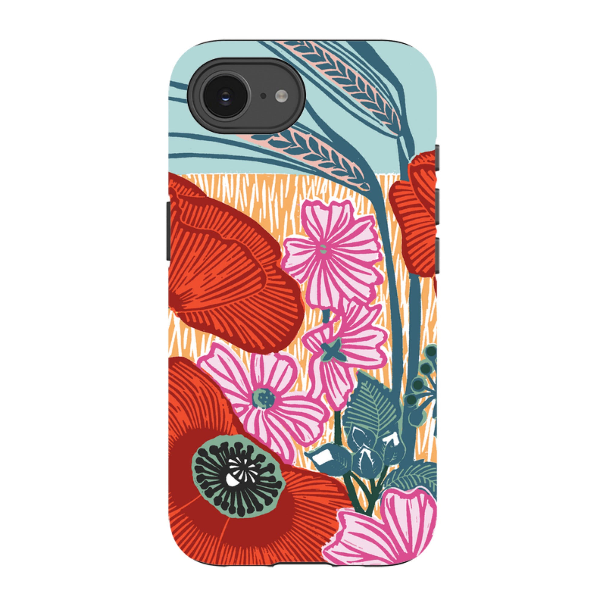iPhone Tough Case - Wild Poppies By Kate Heiss
