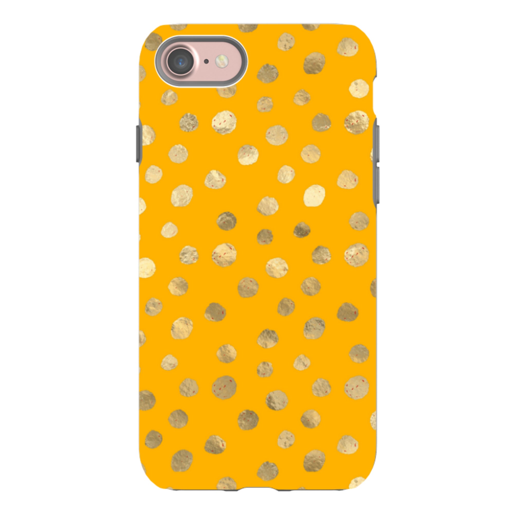 iPhone Tough Case - Honey and Gold Dots