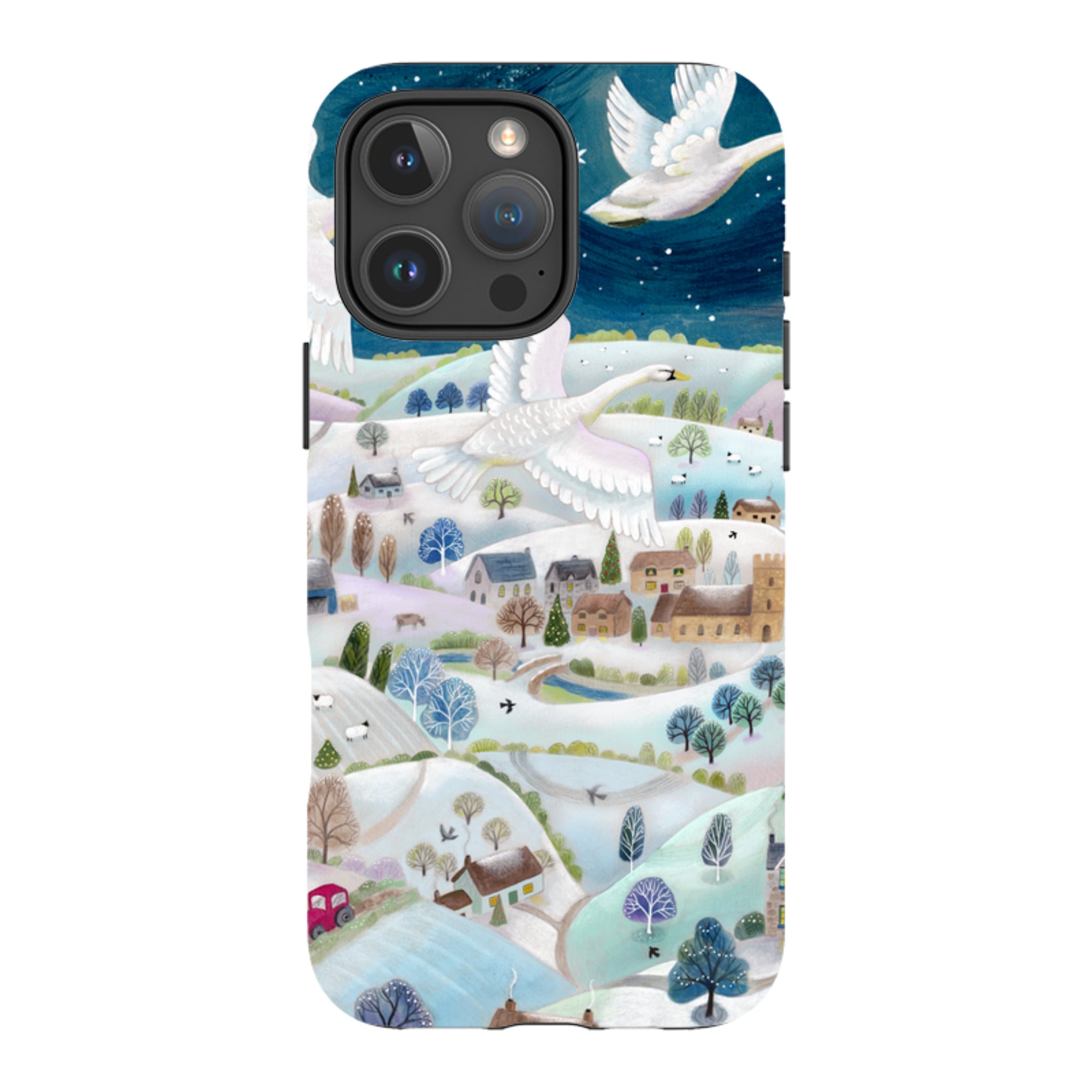 iPhone Tough Case - Winter Swans By Bex Parkin