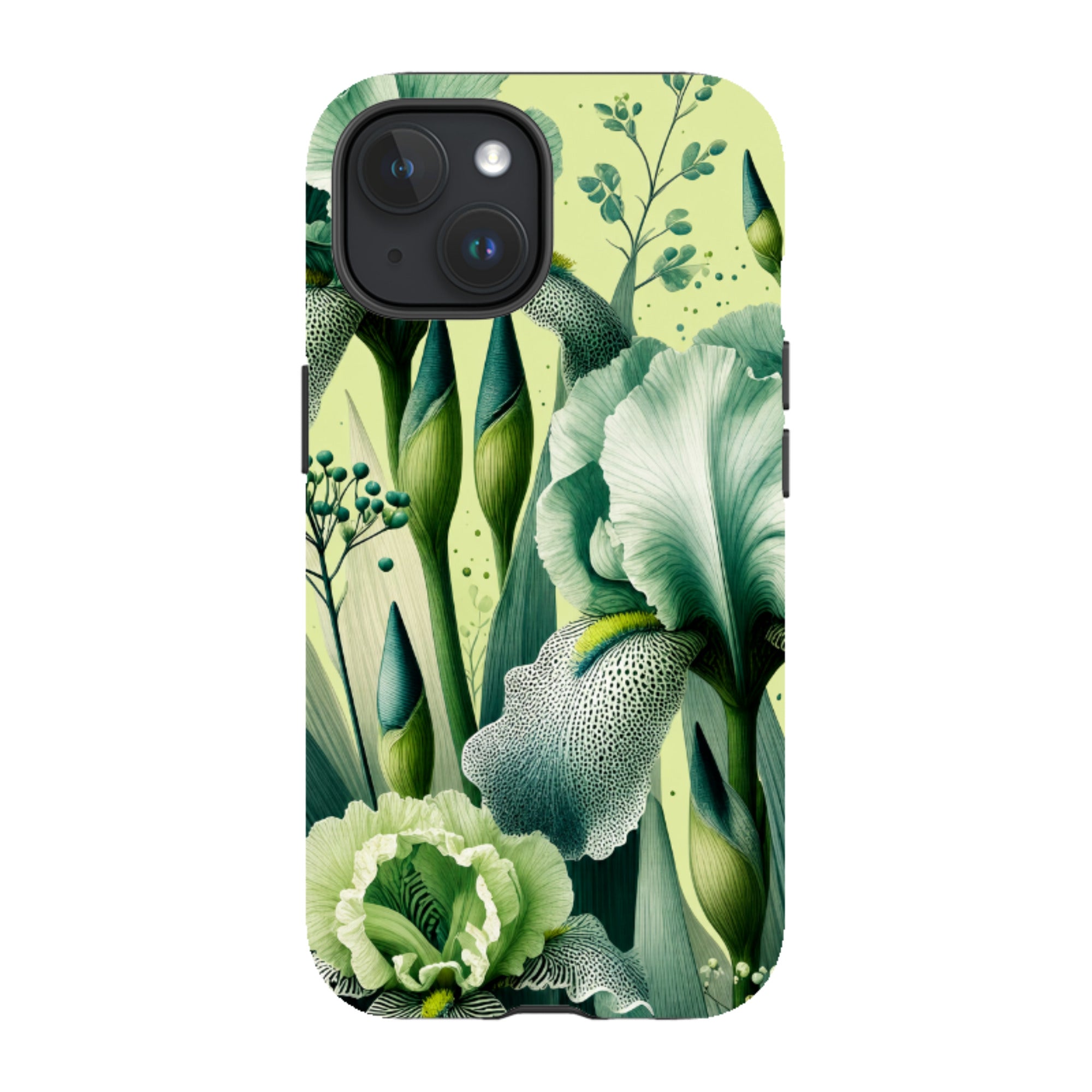 iPhone MagSafe Tough Case - Sage Green Iris Floral