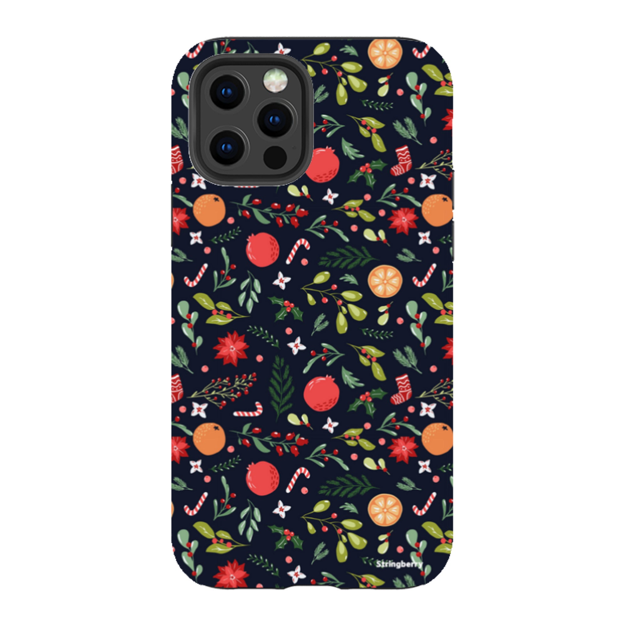 iPhone Tough Case - Oranges and Candy Canes II