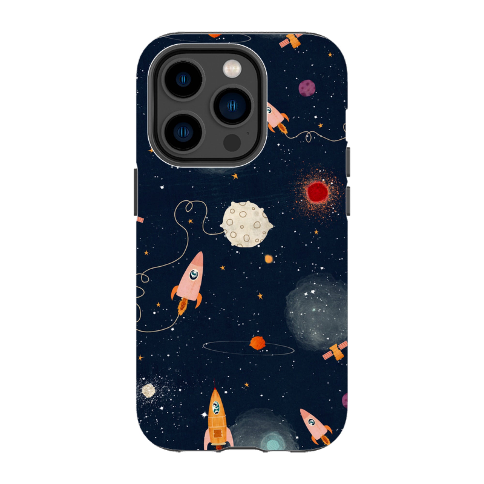 iPhone Tough Case - Rockets Midnight By Katherine Quinn