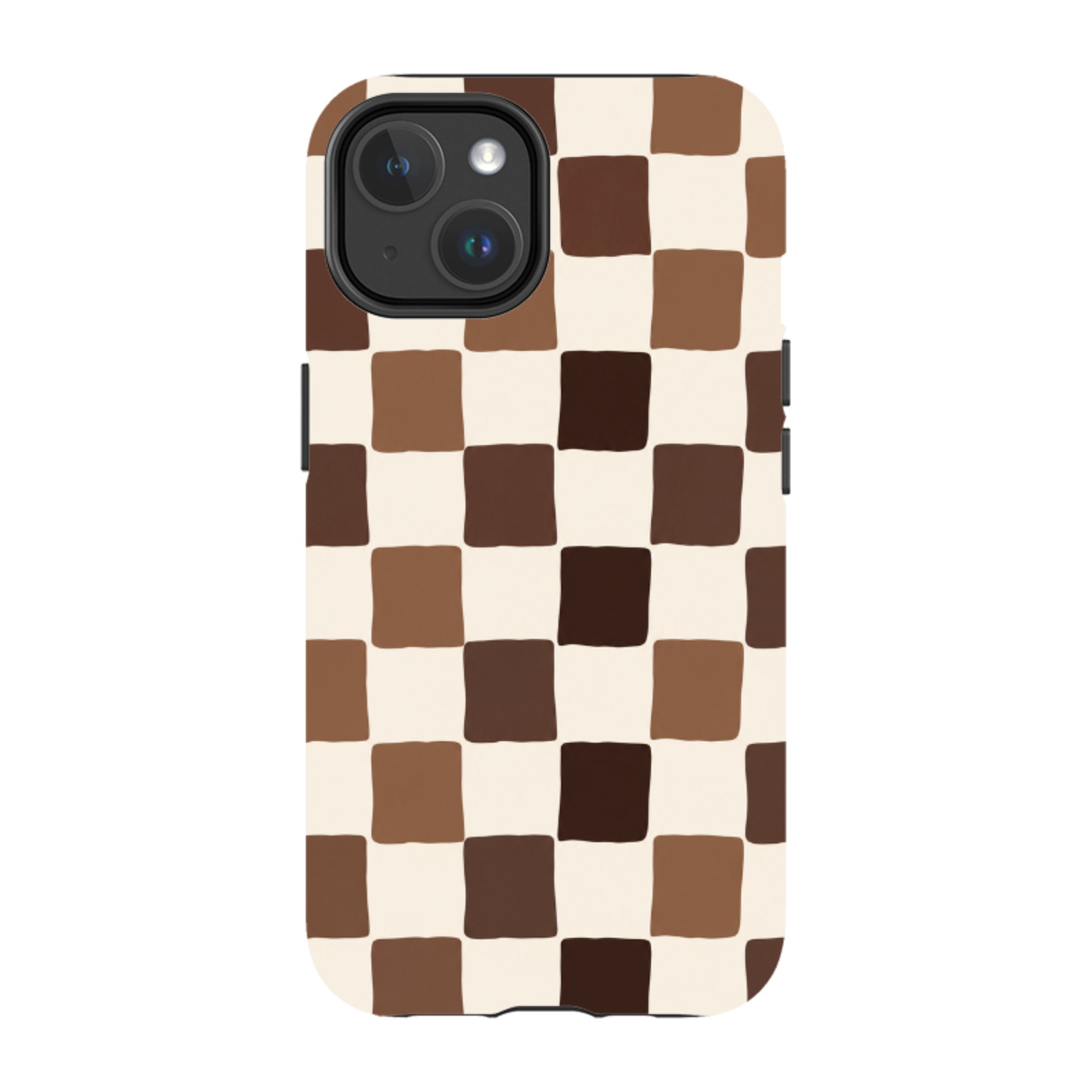 iPhone MagSafe Tough Case - Brown Checkerboard