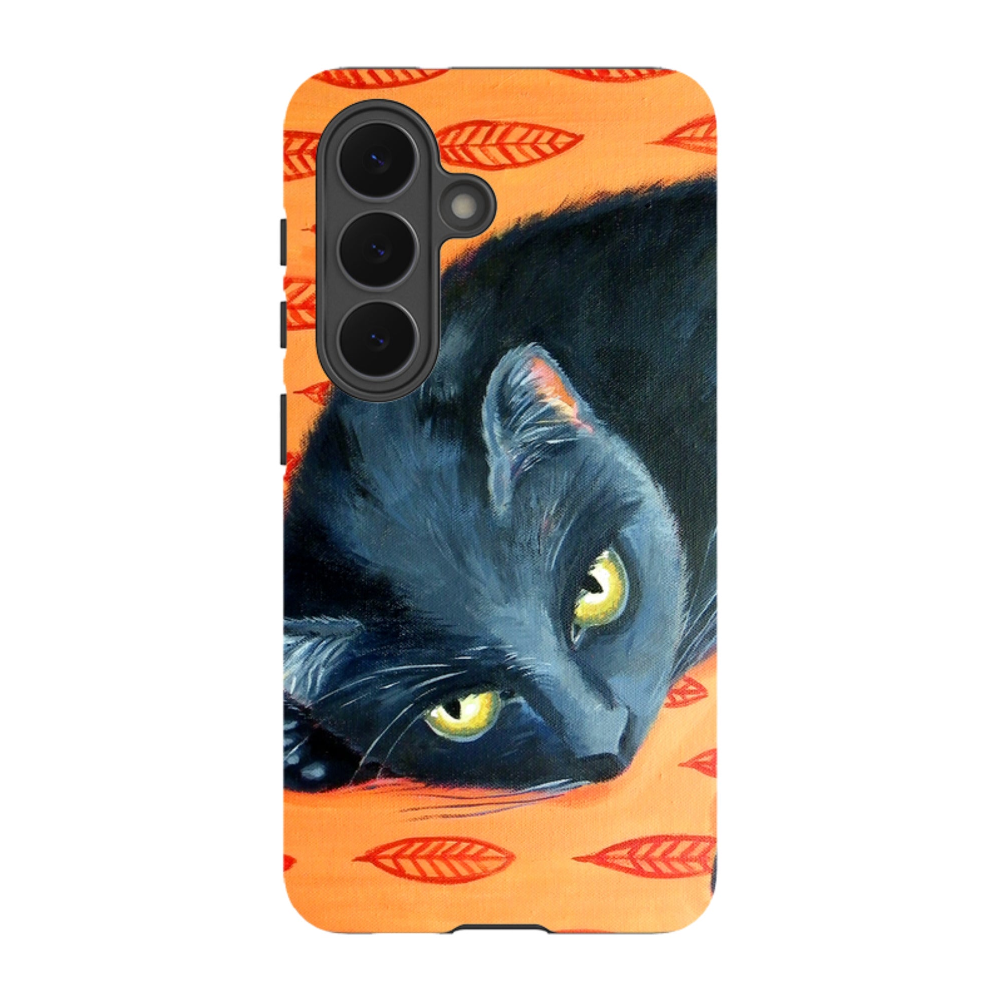 Samsung Tough Case - Black Cat By Mary Stubberfield