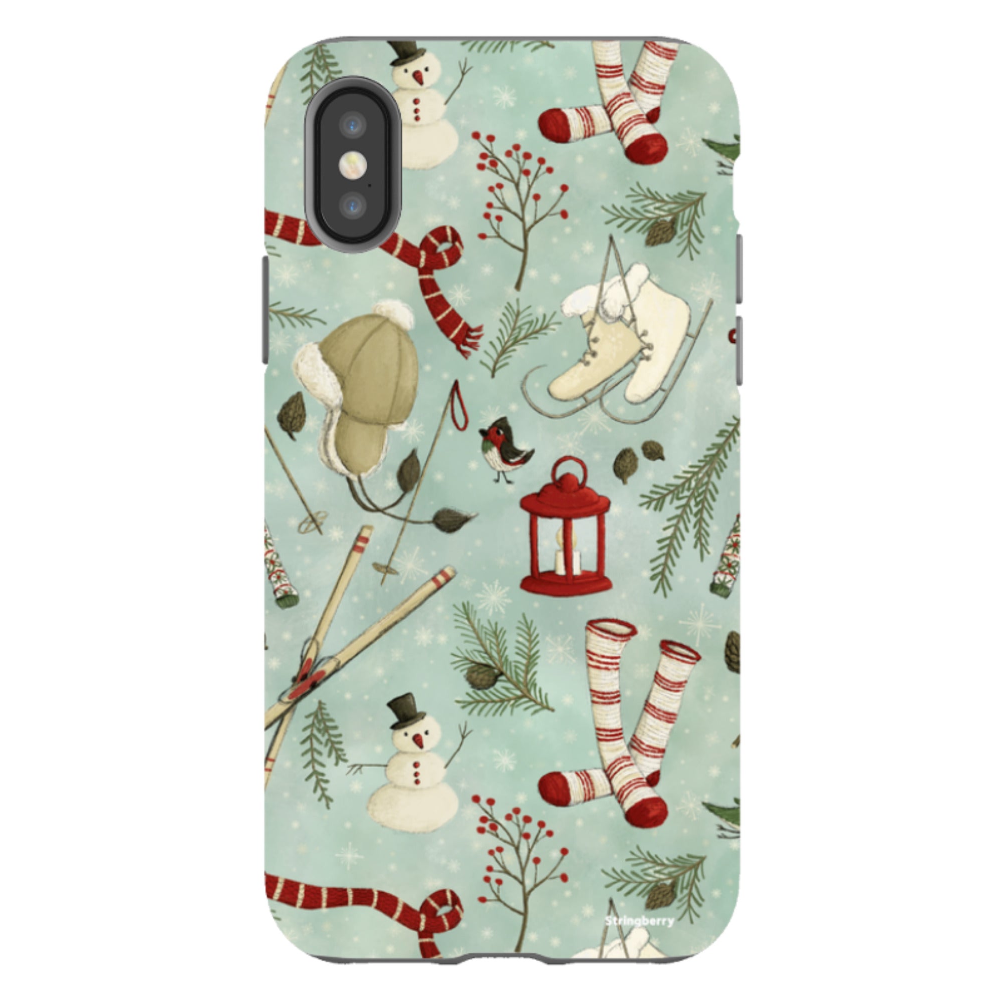 iPhone Tough Case - Winter Pattern By Maja Lindberg