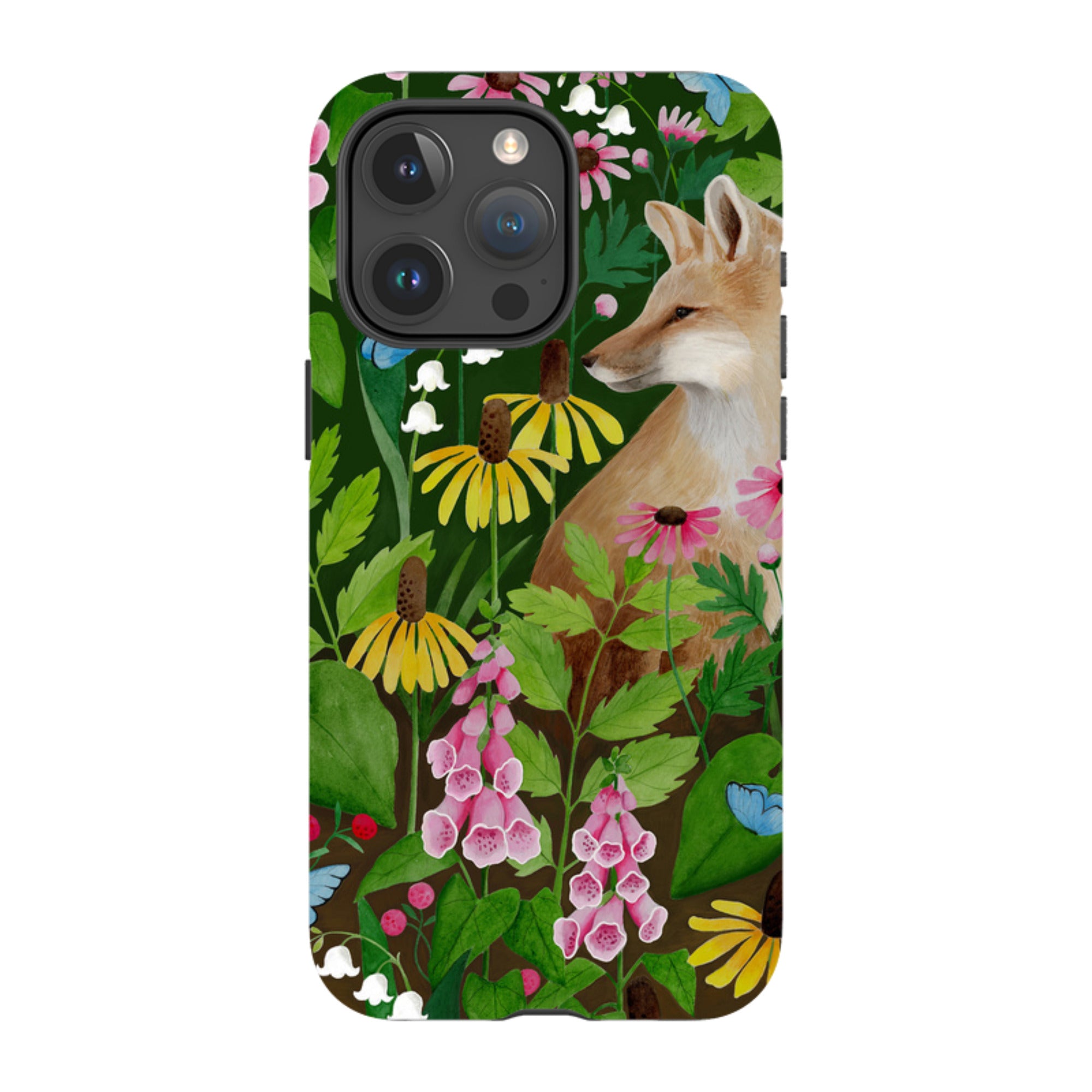 iPhone Tough Case - Fox And Foxgloves By Bex Parkin