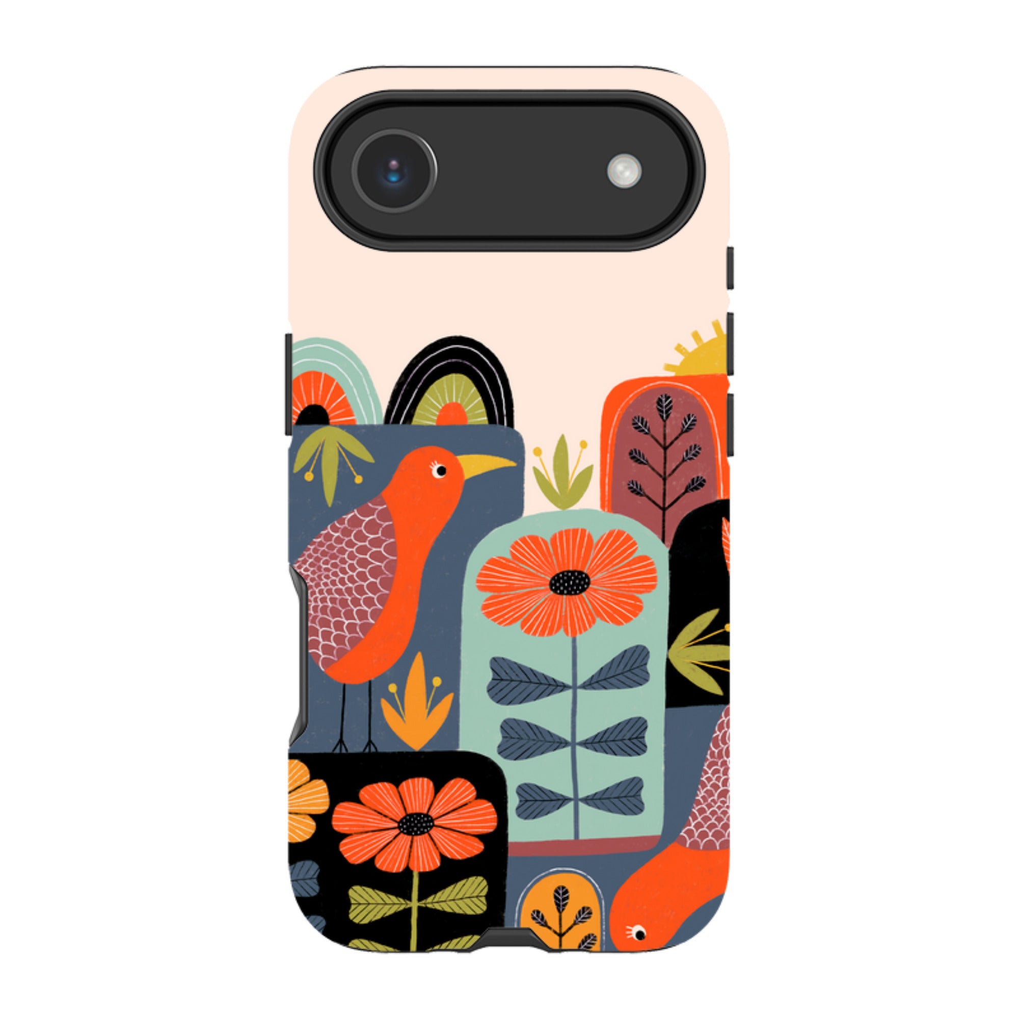 iPhone MagSafe Tough Case -  Folky Birds III By Suzy Taylor