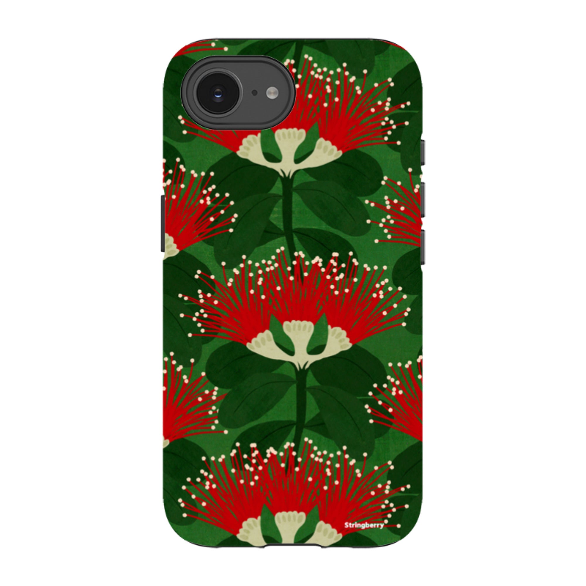 iPhone Tough Case - Pohutukawa Green And Red By Katherine Quinn