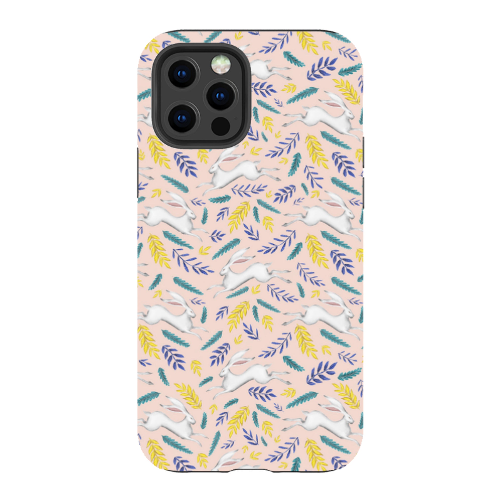iPhone Tough Case - White Hare Pattern By Catherine Rowe