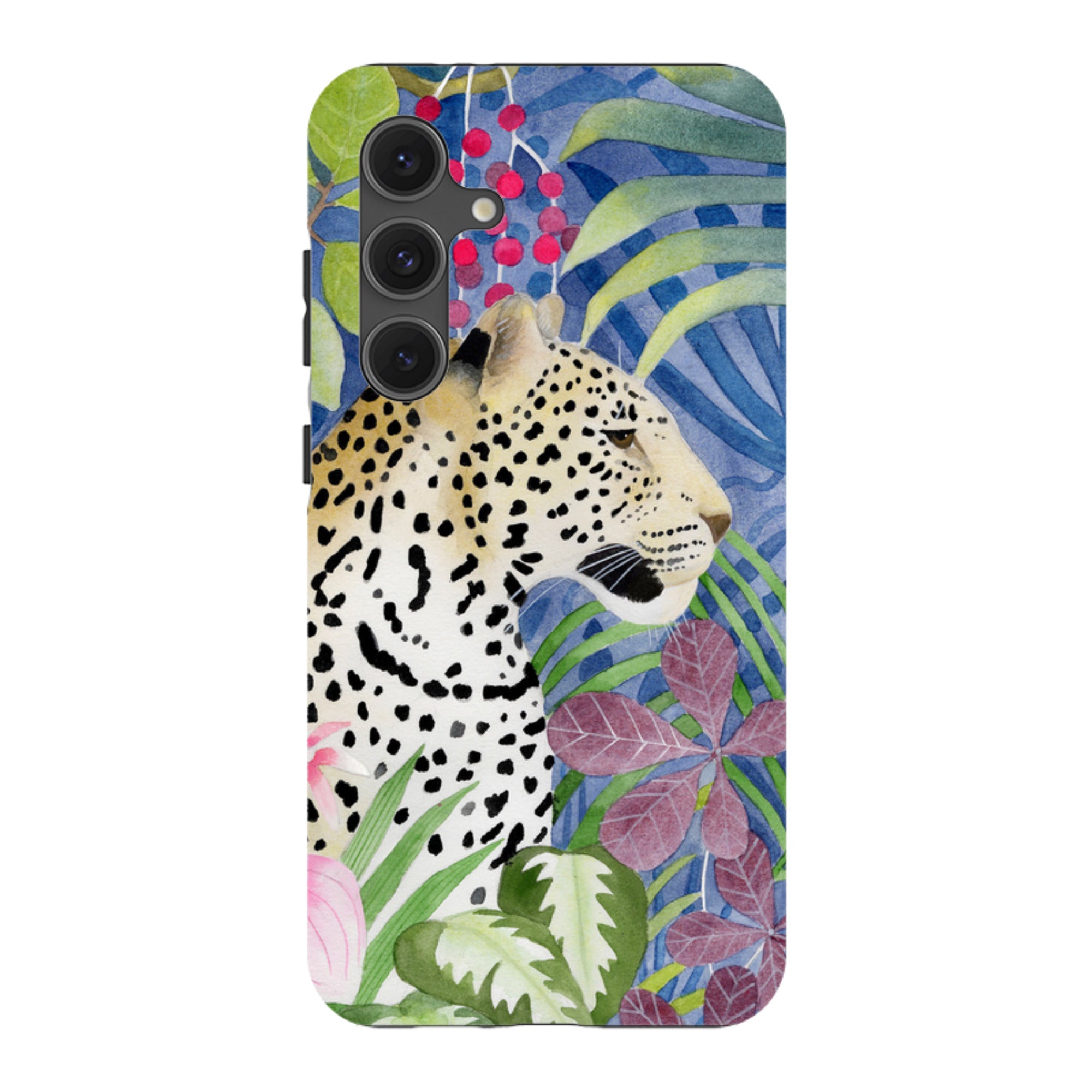 Samsung Tough Case - Blue Jungle Leopard By Bex Parkin