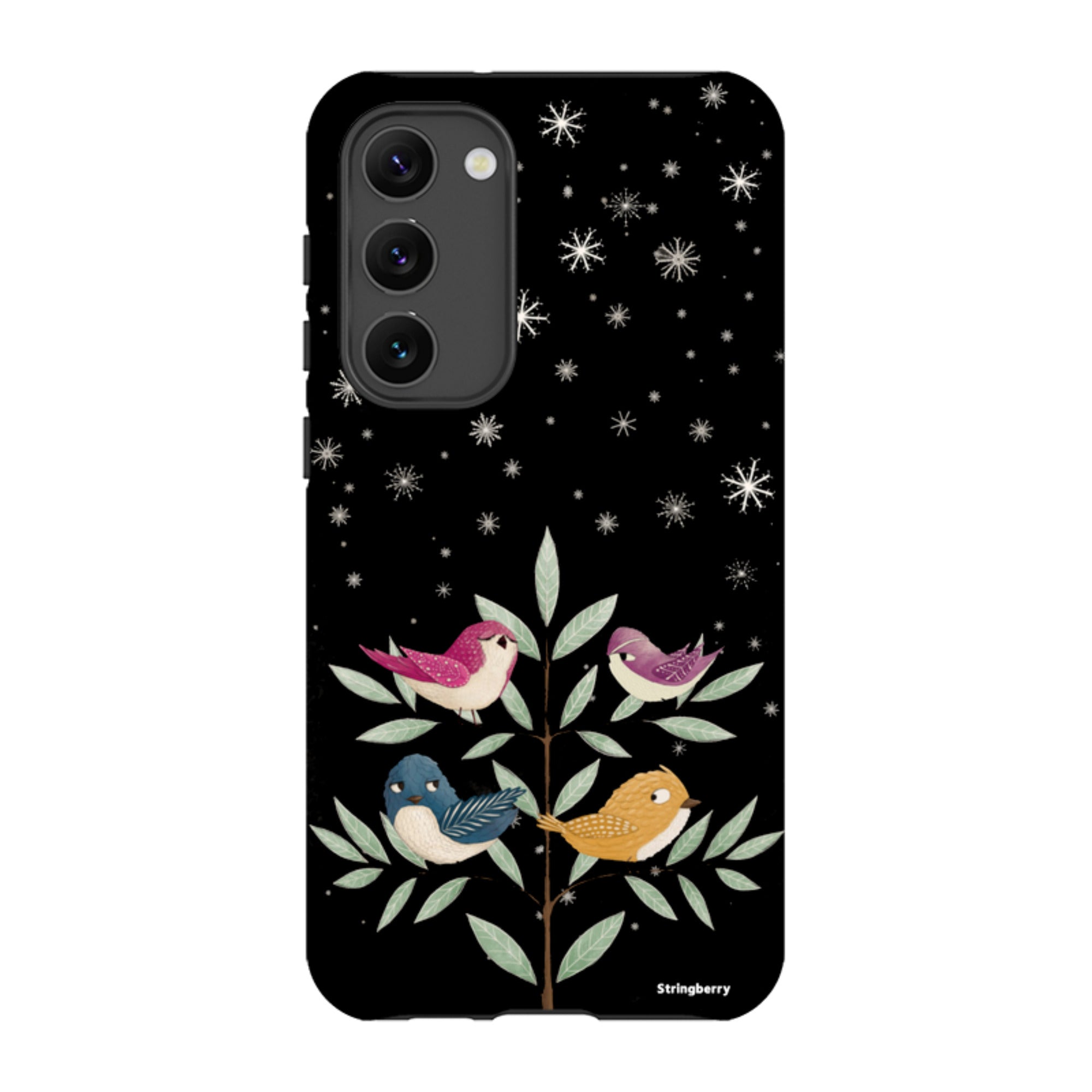 Samsung Tough Case - Garden Birds Black By Maja Lindberg