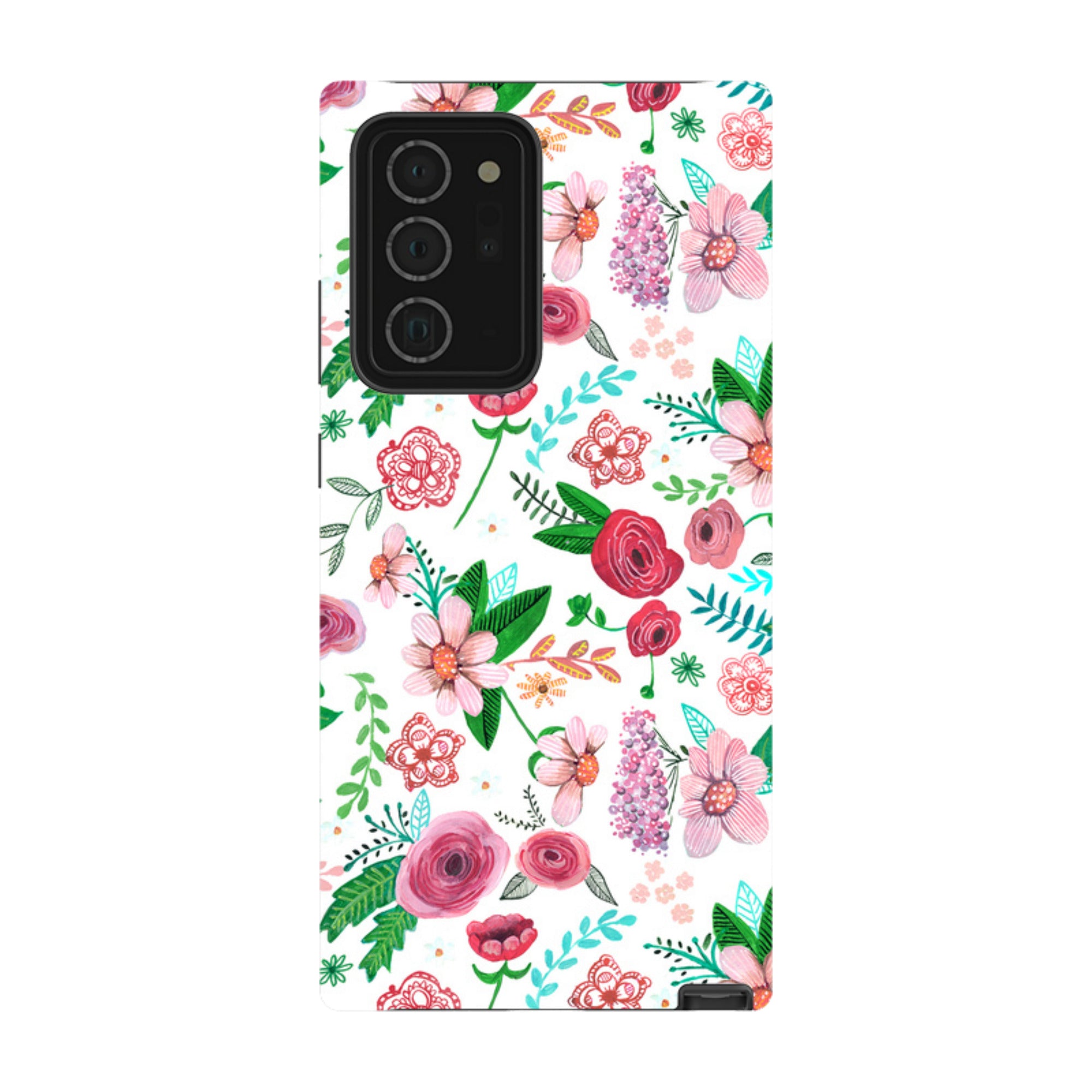Samsung Tough Case - White Floral By Caroline Bonne Muller