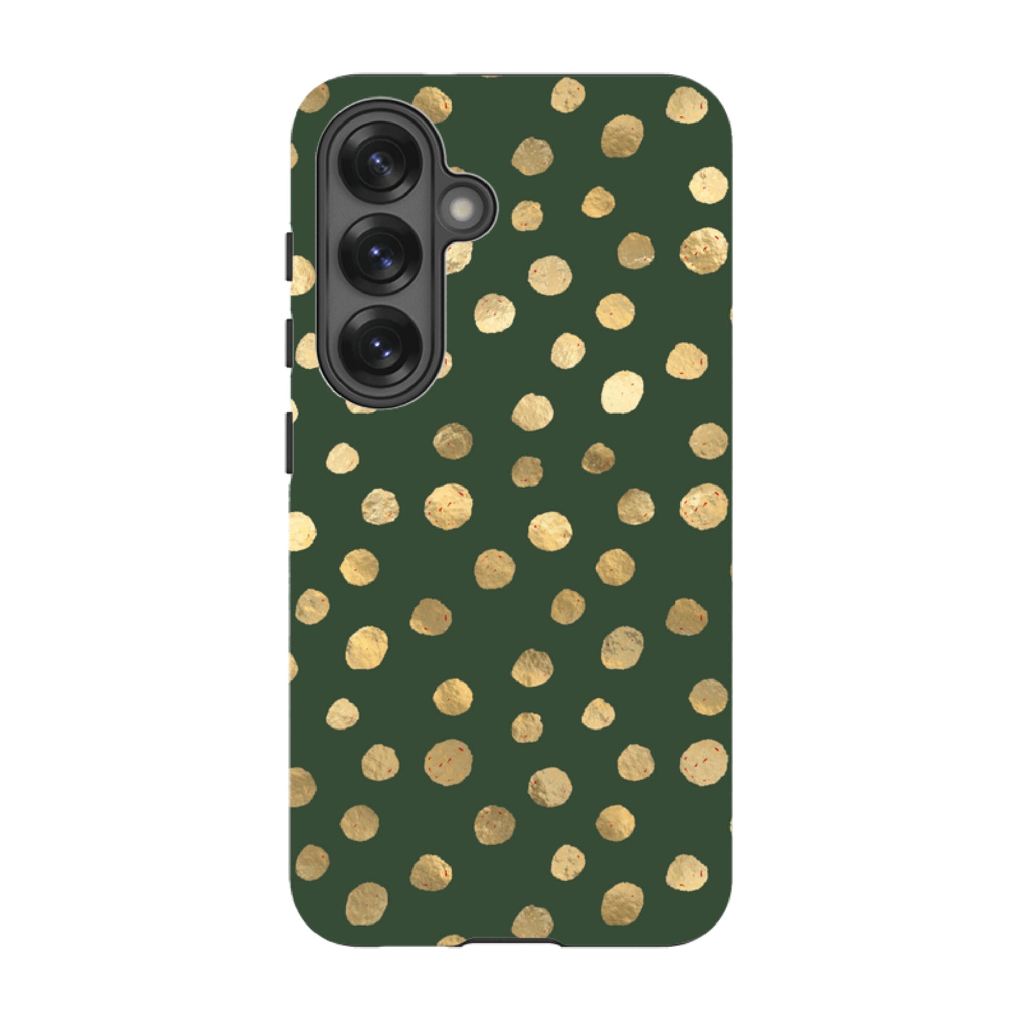 Samsung Tough Case - Green and Gold Dots
