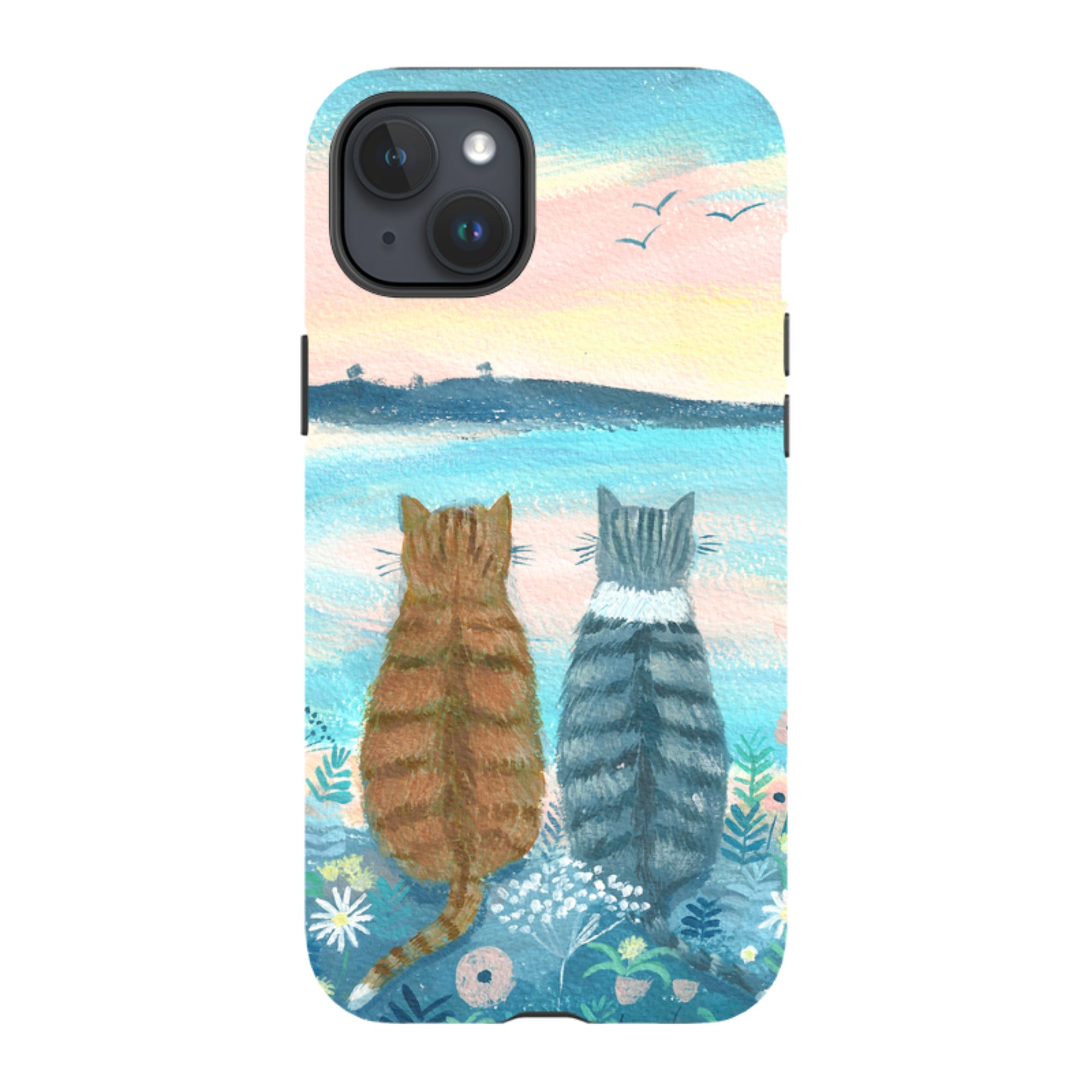 iPhone Tough Case - Sunset Cats 2 By Mary Stubberfield