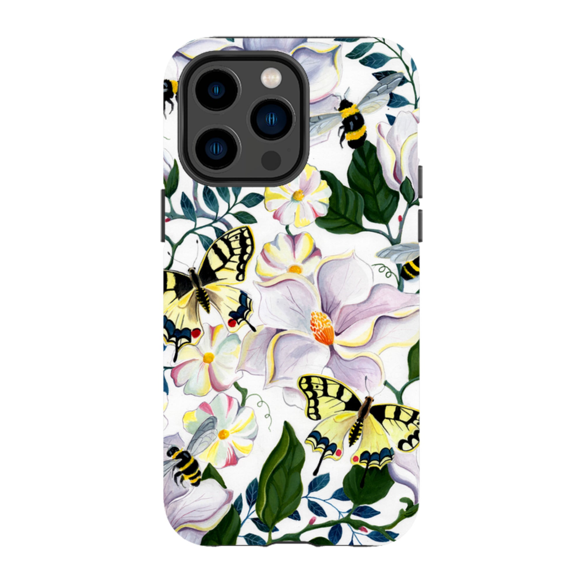 iPhone MagSafe Tough Case - Bees and Magnolia By Bex Parkin