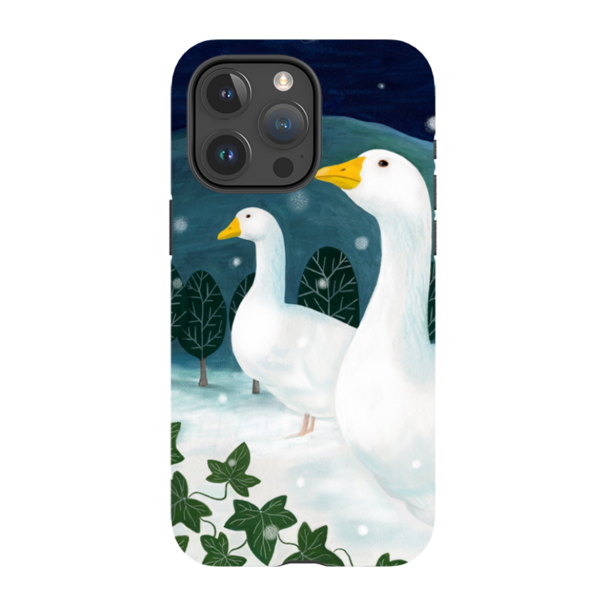 iPhone Tough Case - Winter Geese By Bex Parkin