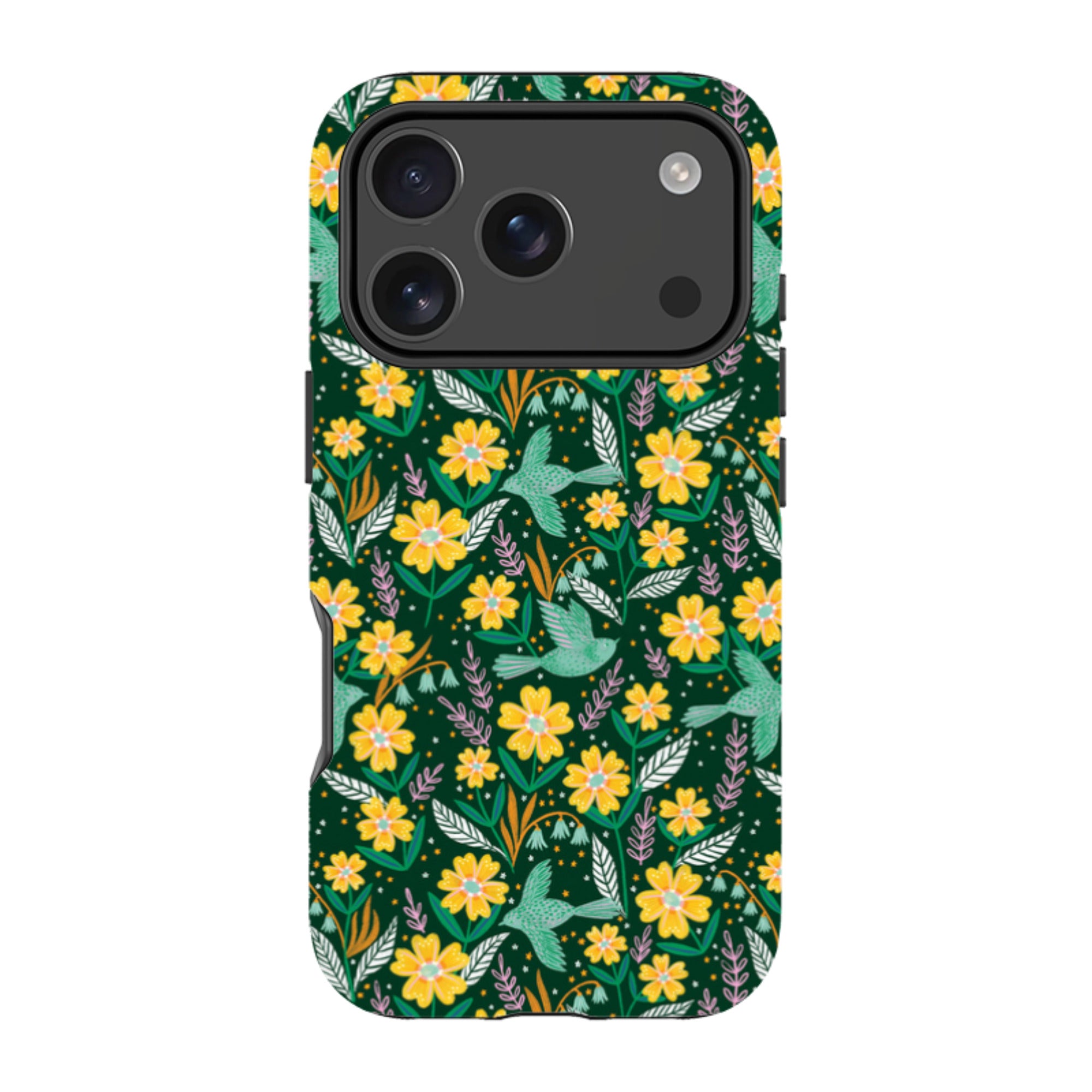 iPhone Tough Case - Sweet Birds Green By Lee Foster Wilson
