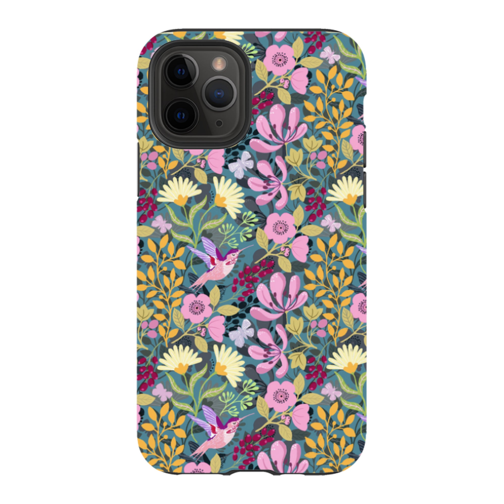 iPhone Tough Case - Hummingbird Pattern By Bex Parkin