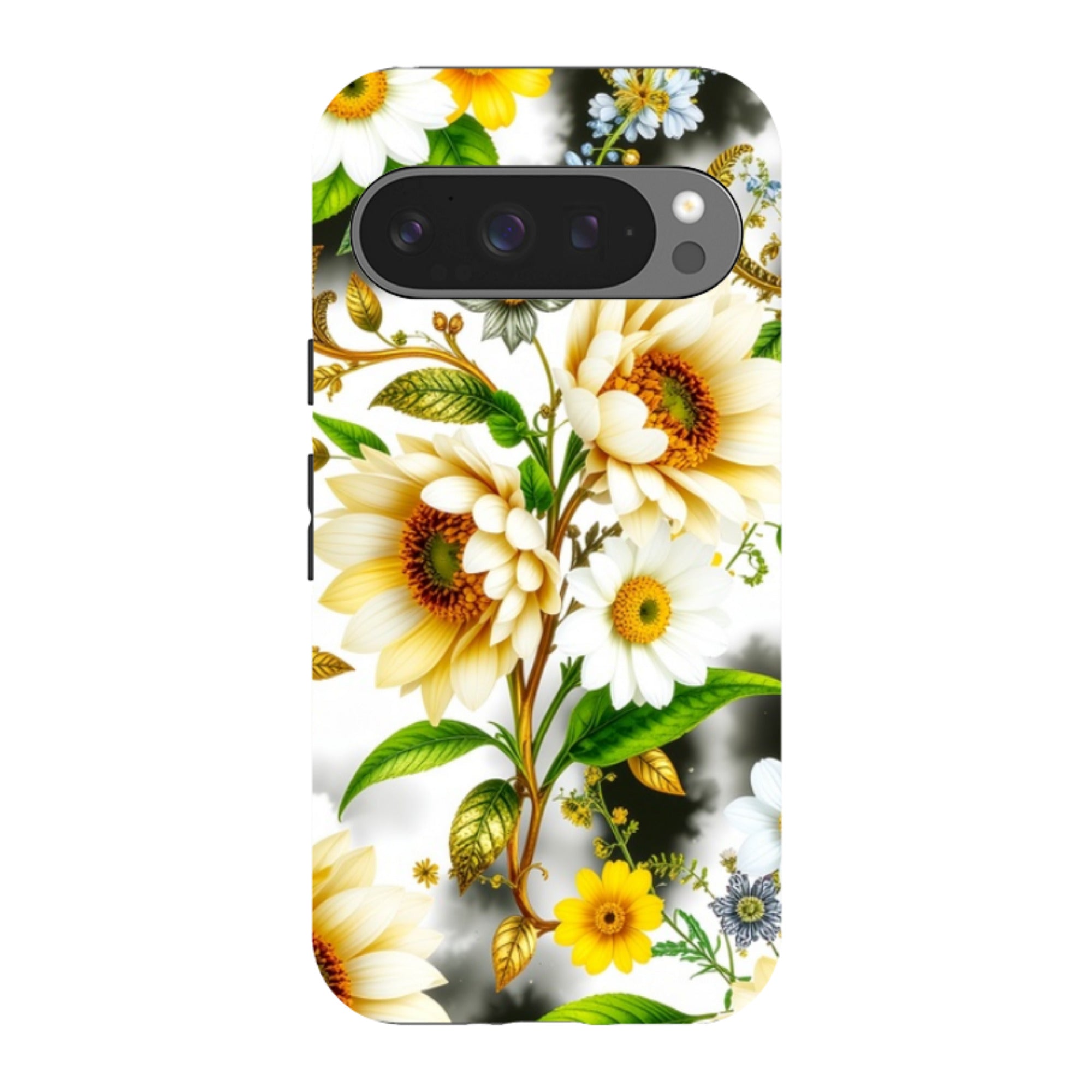 Google Tough Case - Gold Flowers
