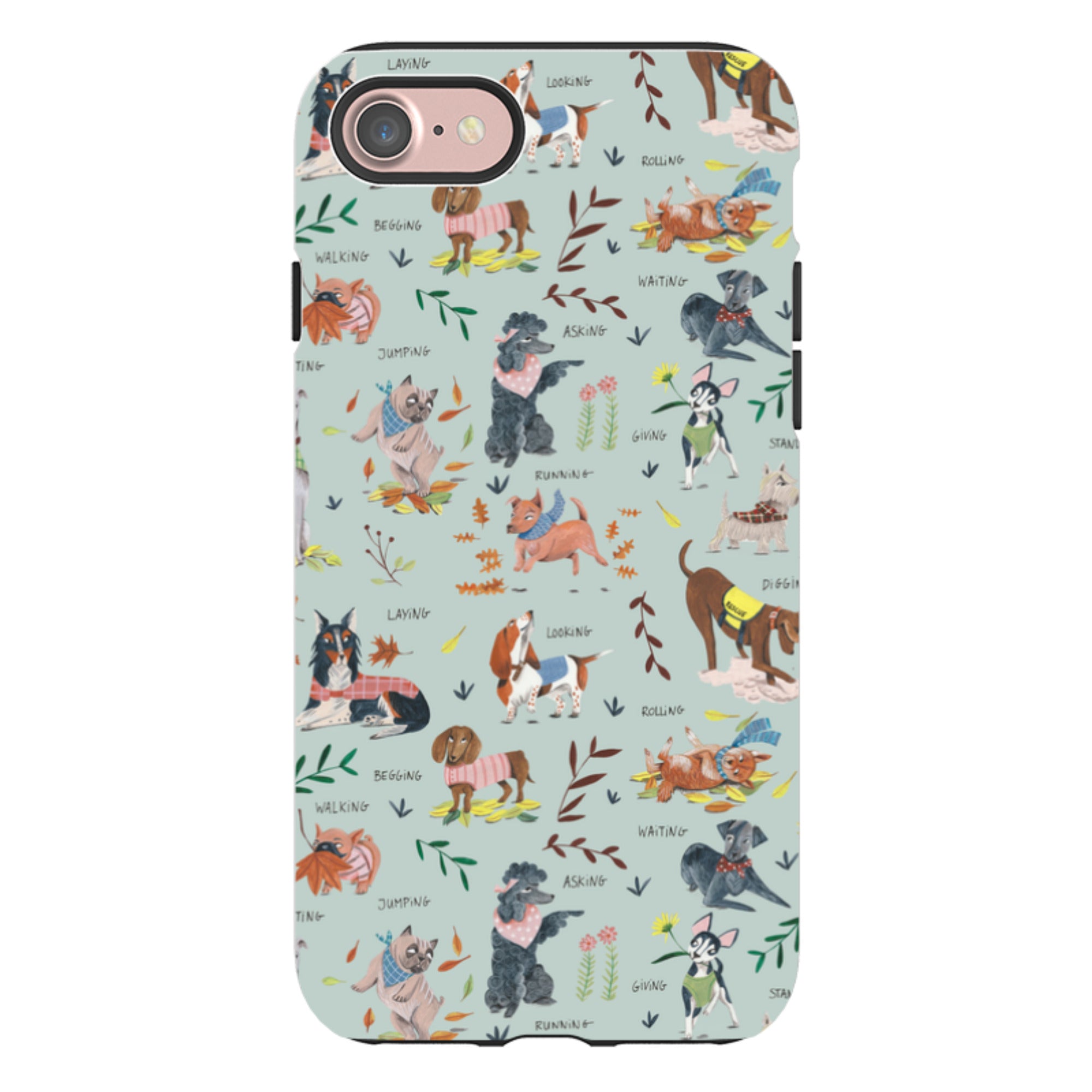 iPhone Tough Case - Dog Pattern II By Caroline Bonne Muller