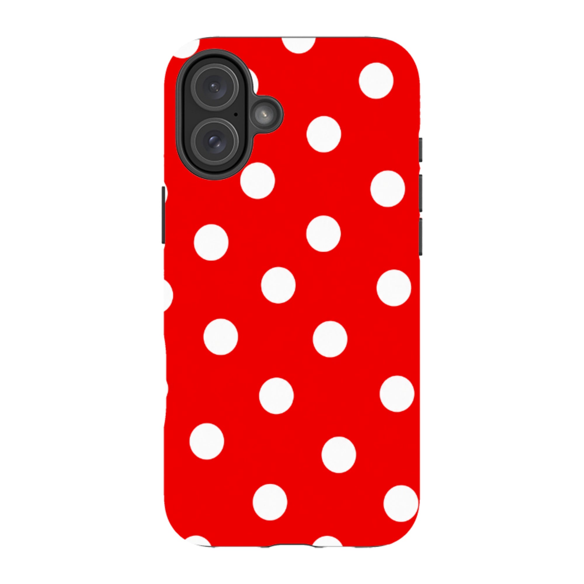 iPhone Tough Case - Red & White Polka Dot