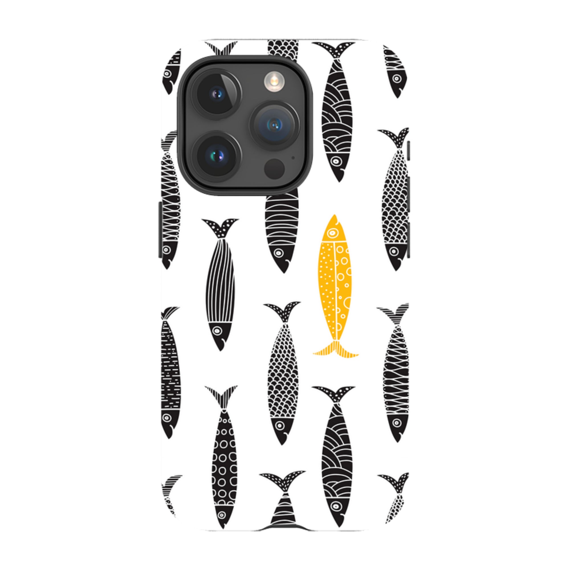 iPhone Case - Black and Gold Sardines