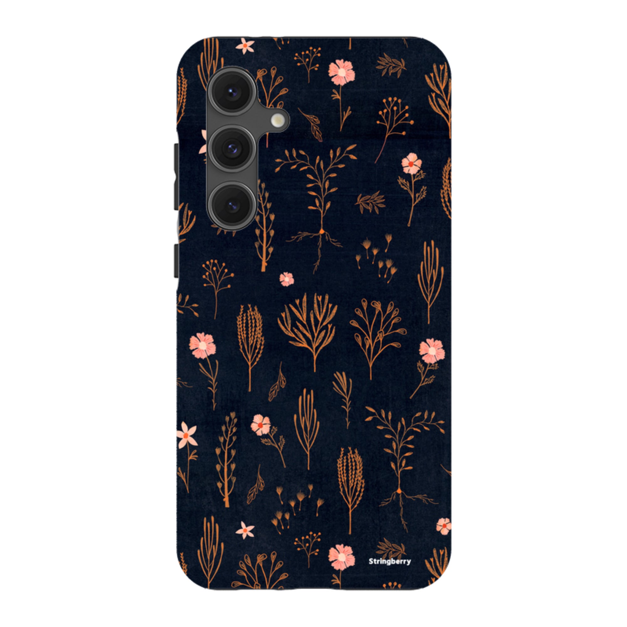 Samsung Tough Case - Floral Light Orange And Pink By Katherine Quinn