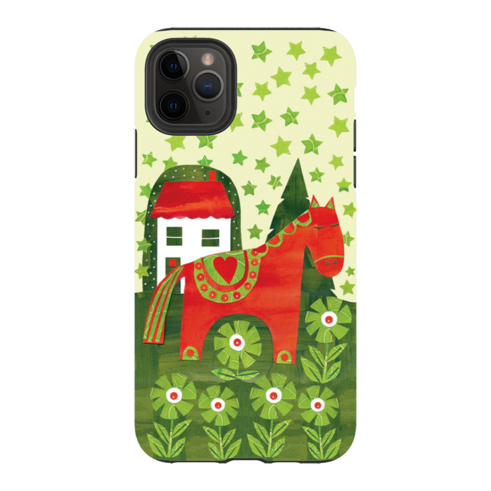 iPhone Tough Case - Red Dala Horse By Tracey English