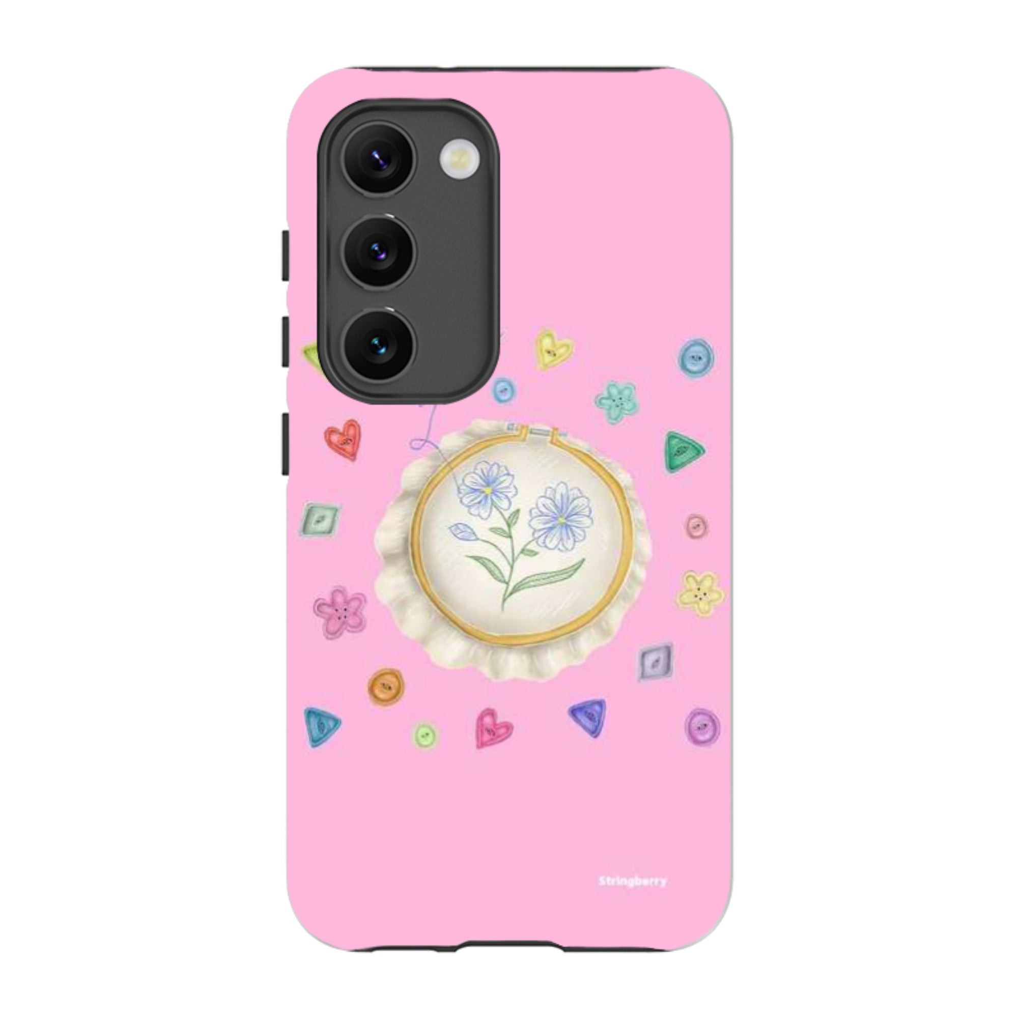 Samsung Tough Case - Flower Buttons Needlework By Catherine Rowe