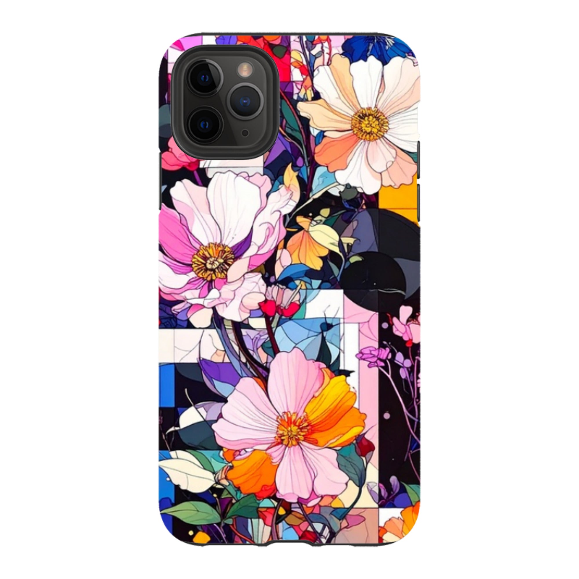 iPhone Tough Case - Block Floral
