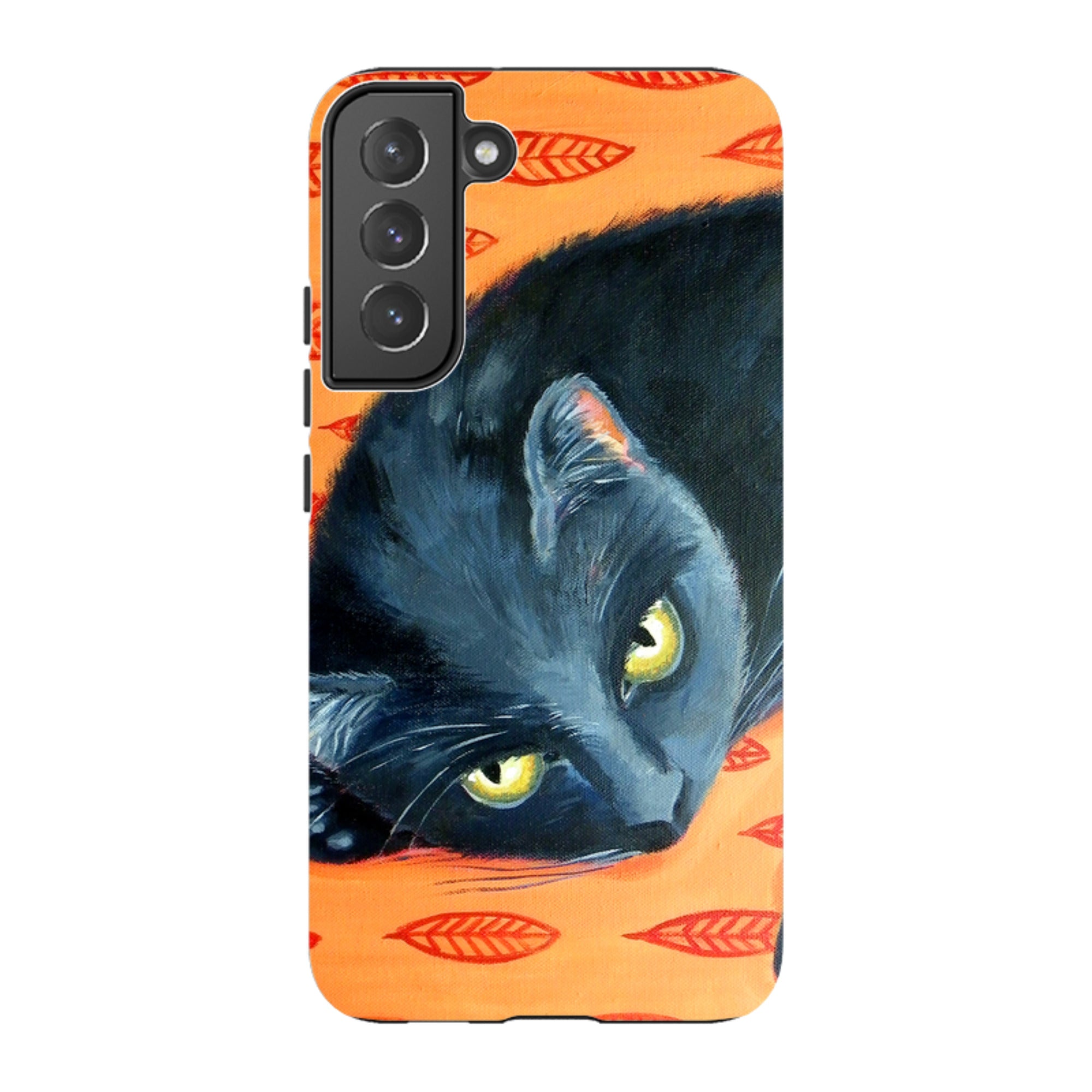 Samsung Tough Case - Black Cat By Mary Stubberfield